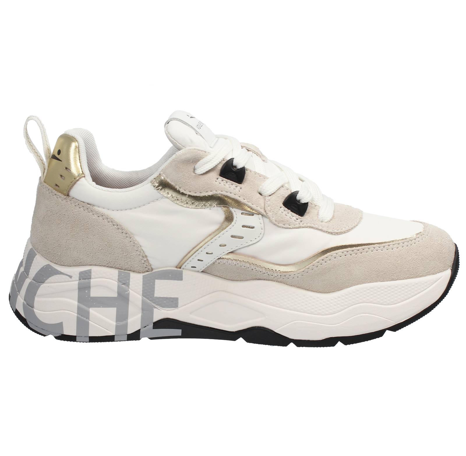 VOILE BLANCHE Club 105 - Sneakers platform in Suede Donna bianco Foto 2
