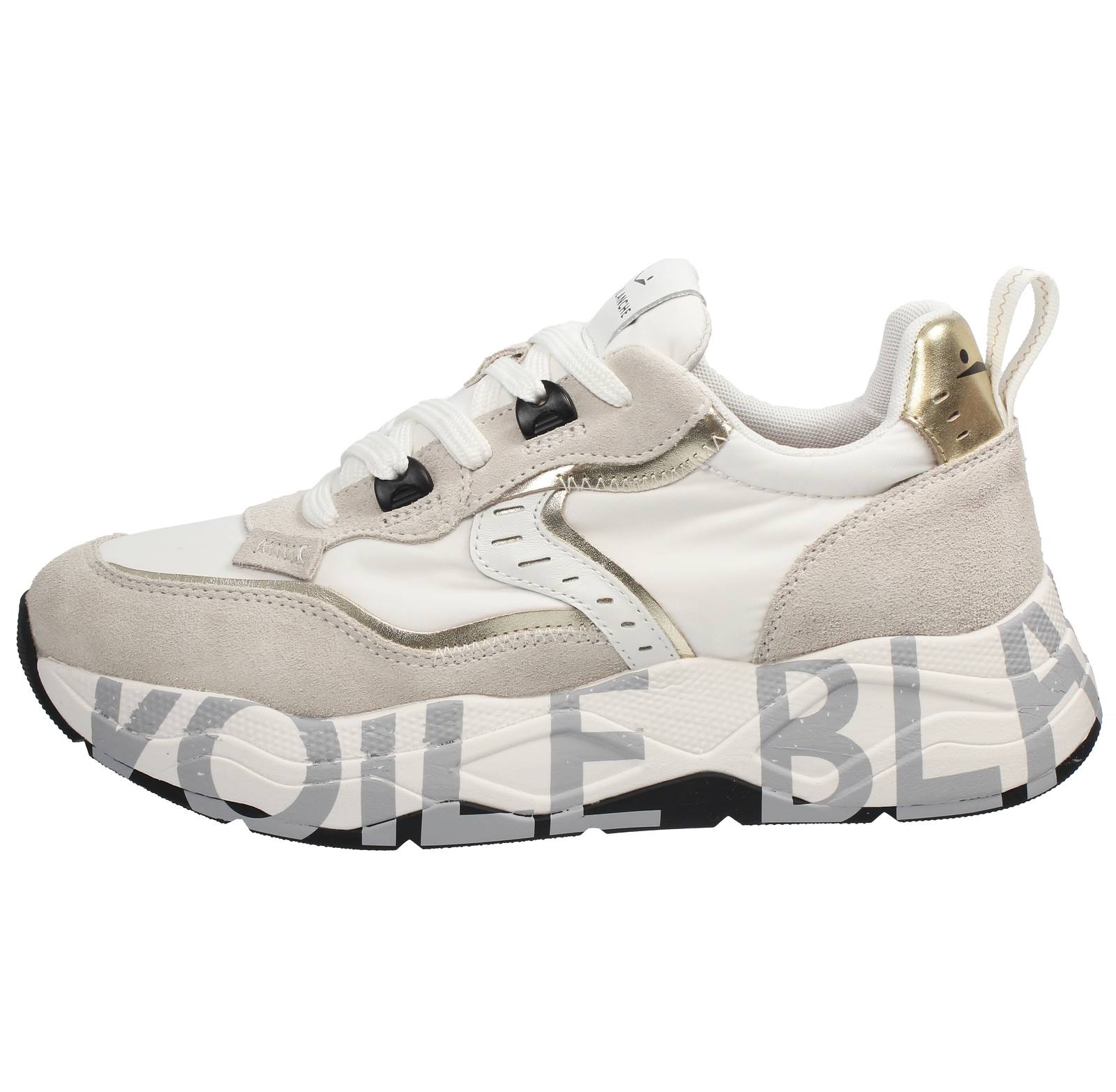 VOILE BLANCHE Club 105 - Sneakers platform in Suede Donna bianco Foto 3