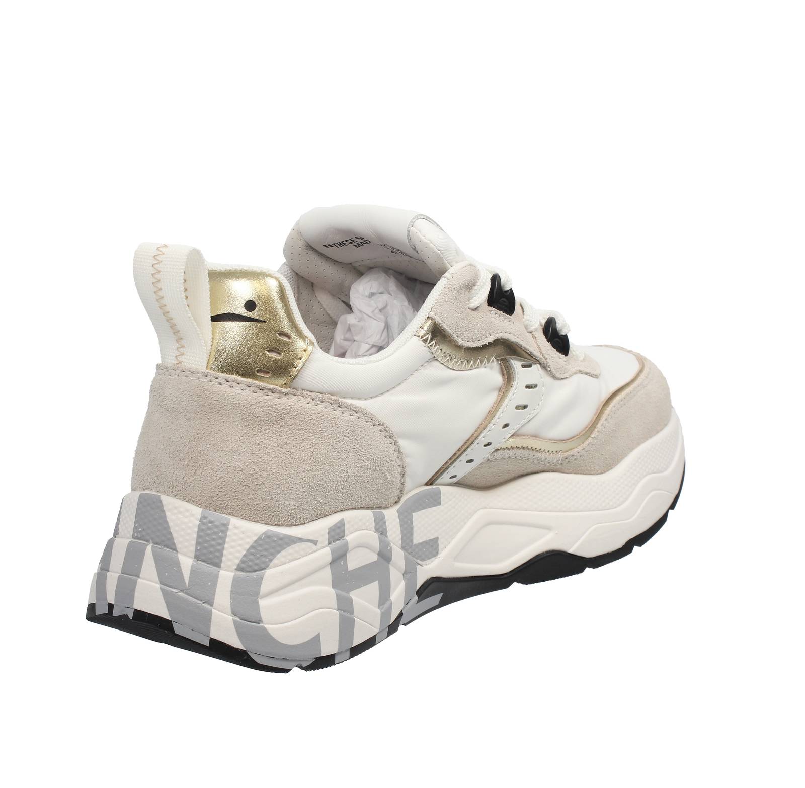 VOILE BLANCHE Club 105 - Sneakers platform in Suede Donna bianco Foto 4