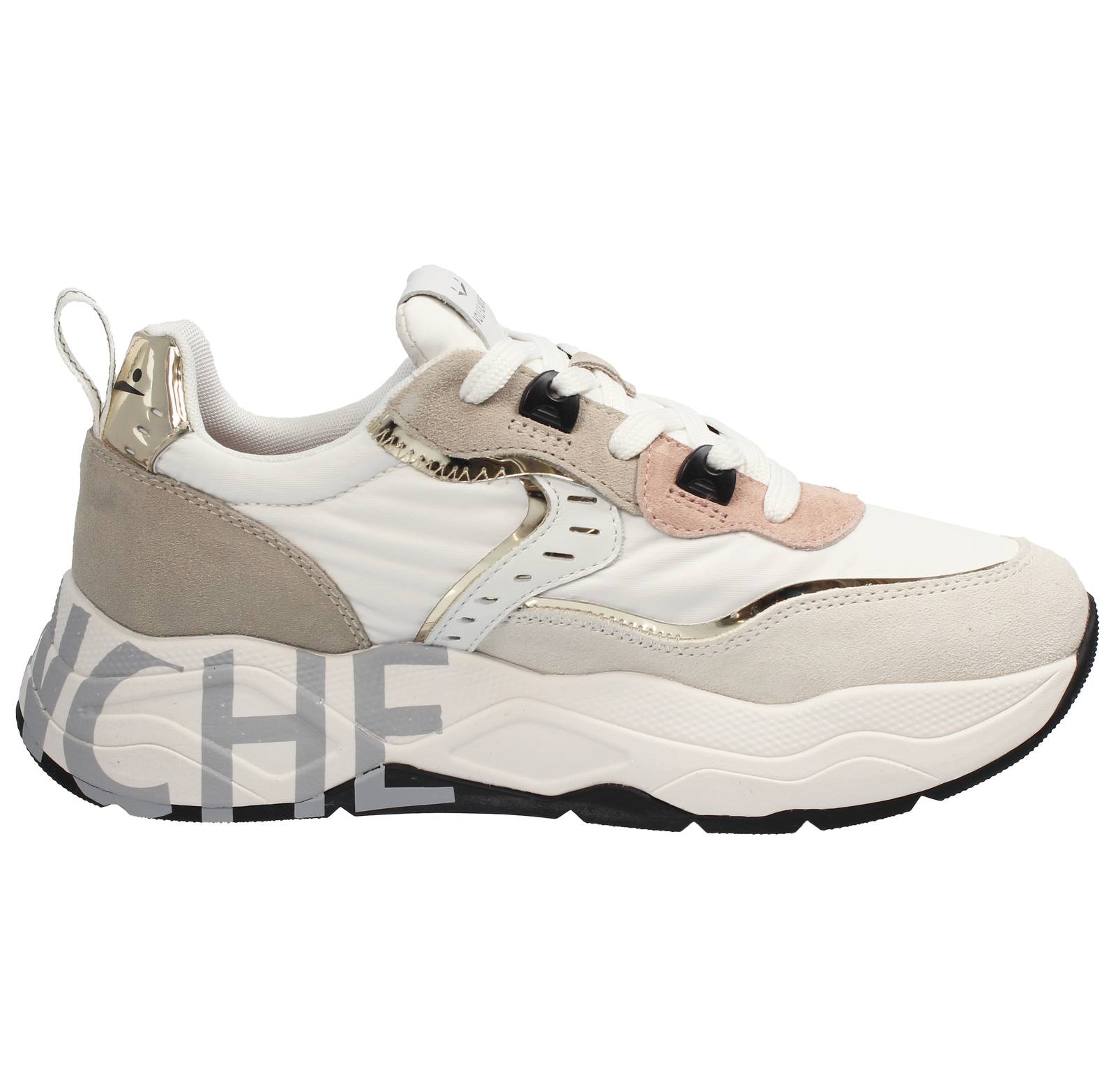 VOILE BLANCHE Club 105 - Sneakers platform in Suede Donna beige Foto 2