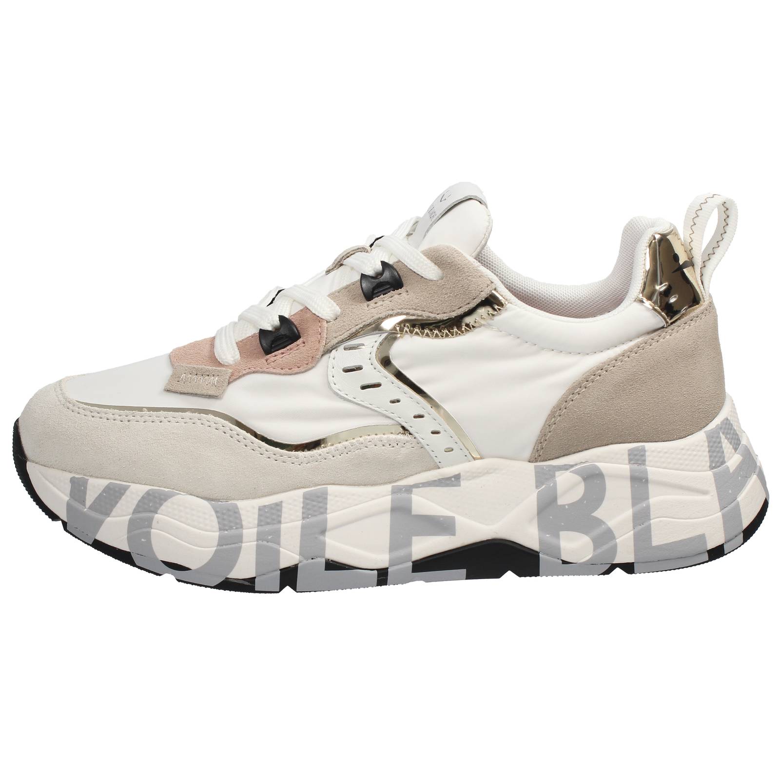 VOILE BLANCHE Club 105 - Sneakers platform in Suede Donna beige Foto 3