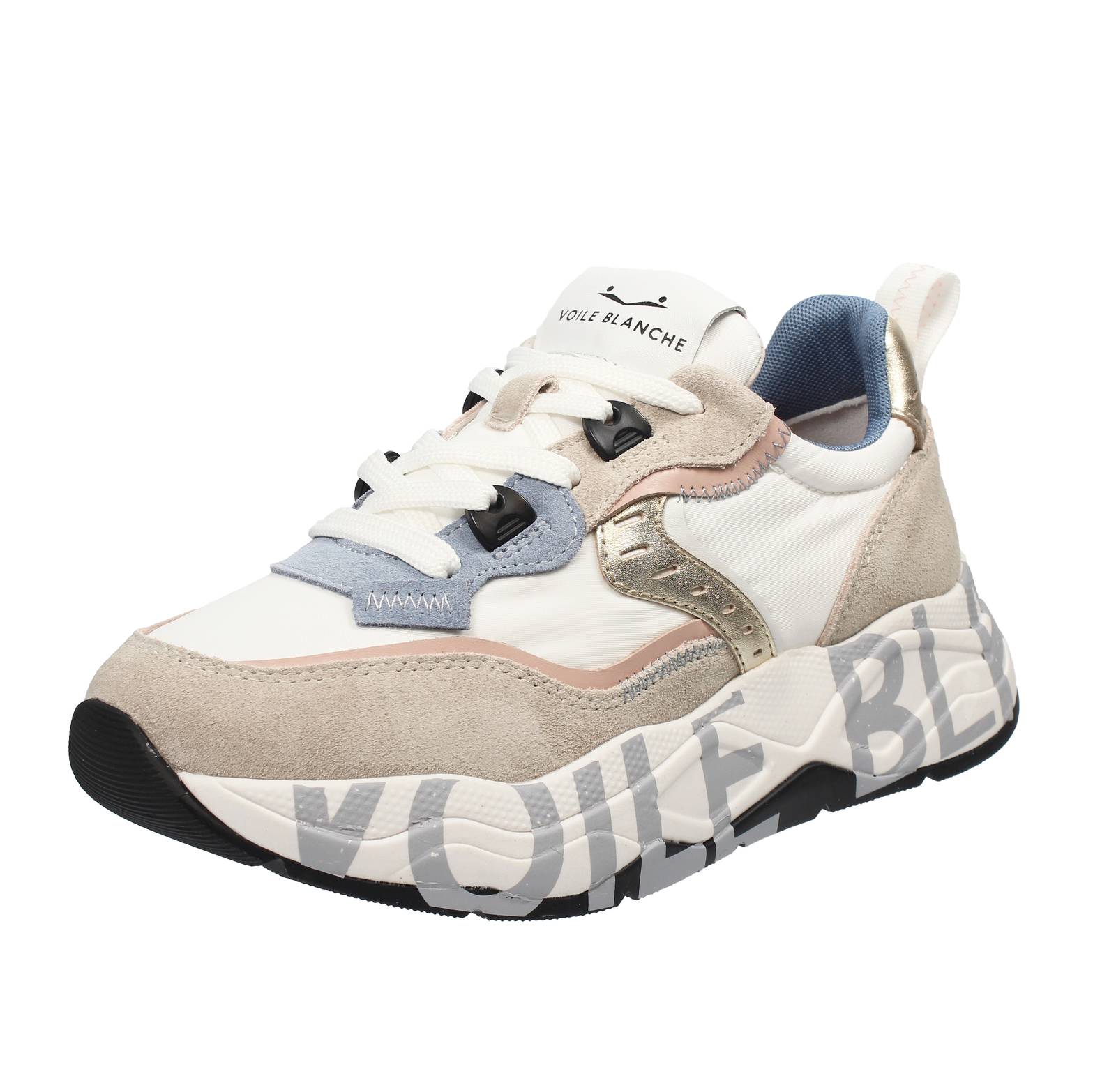 Voile Blanche Club 105 - Кроссовки на платформе из разноцветной замши - Donna Scarpe
