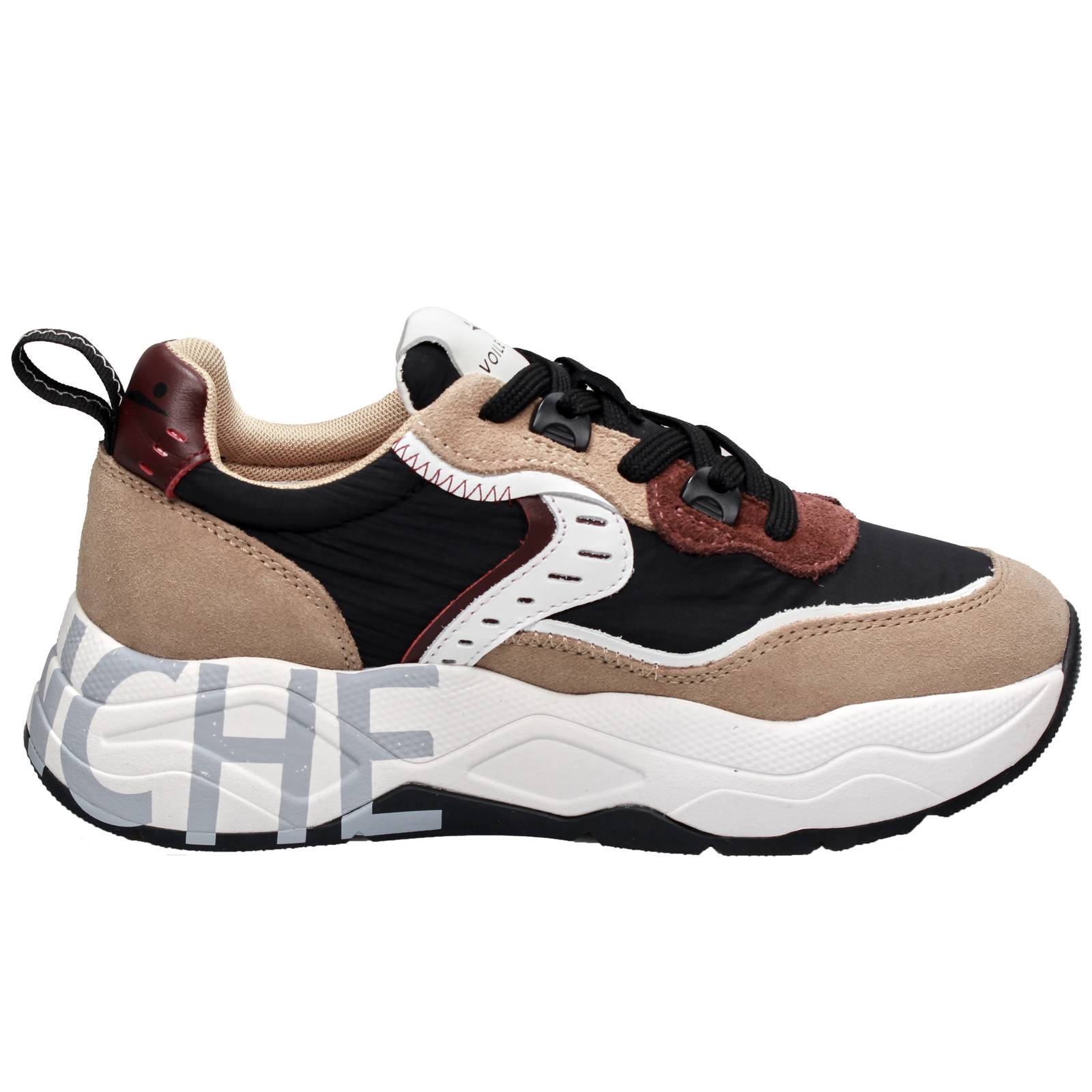 VOILE BLANCHE Club 105 - Sneakers platform in Suede Donna nero Foto 2