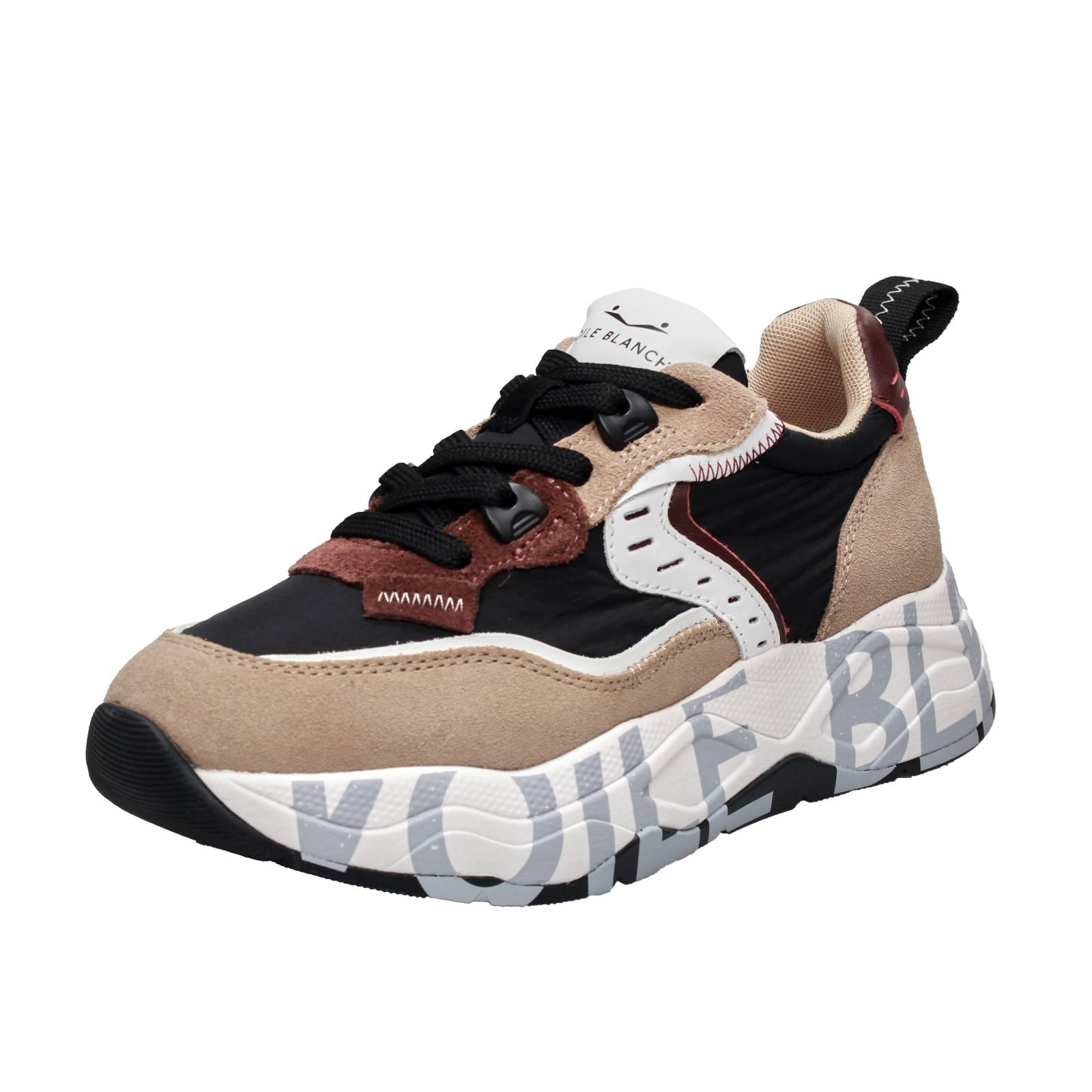 VOILE BLANCHE Club 105 - Plateau-Sneakers aus Wildleder Damen schwarz
