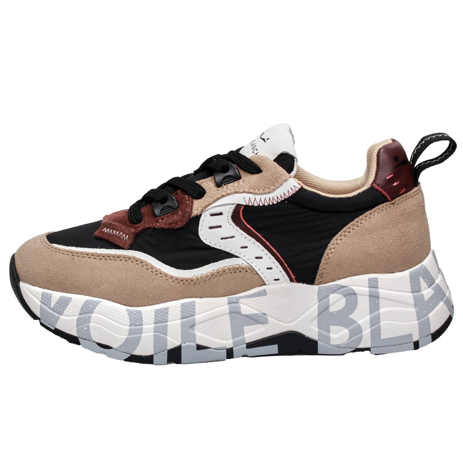 VOILE BLANCHE Club 105 - Sneakers platform in Suede Donna nero Foto 3