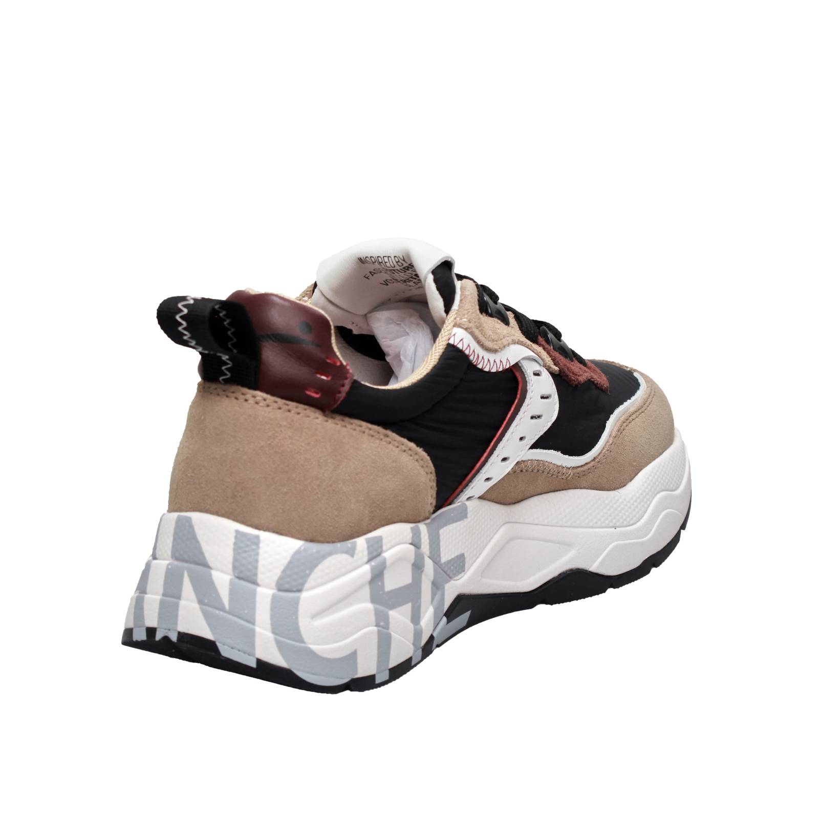 VOILE BLANCHE Club 105 - Sneakers platform in Suede Donna nero Foto 4