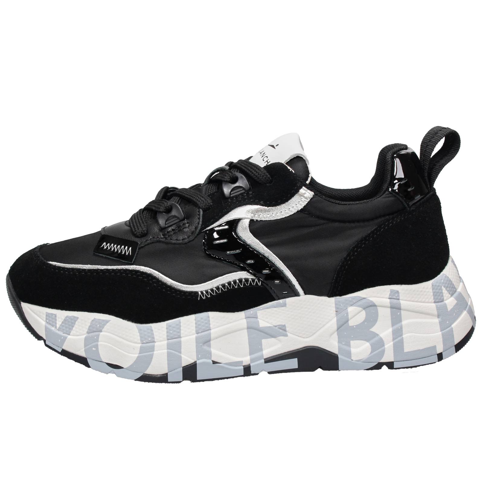 VOILE BLANCHE Club 105 - Sneakers platform in Suede Donna nero Foto 3