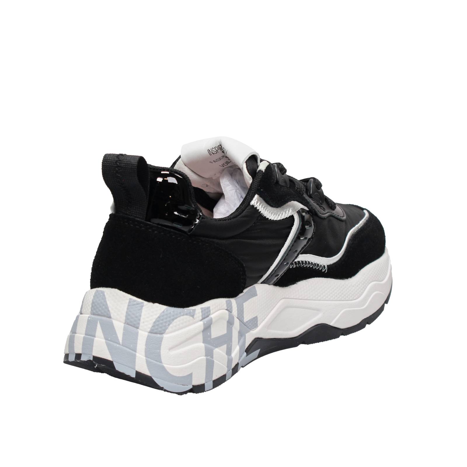 VOILE BLANCHE Club 105 - Sneakers platform in Suede Donna nero Foto 4