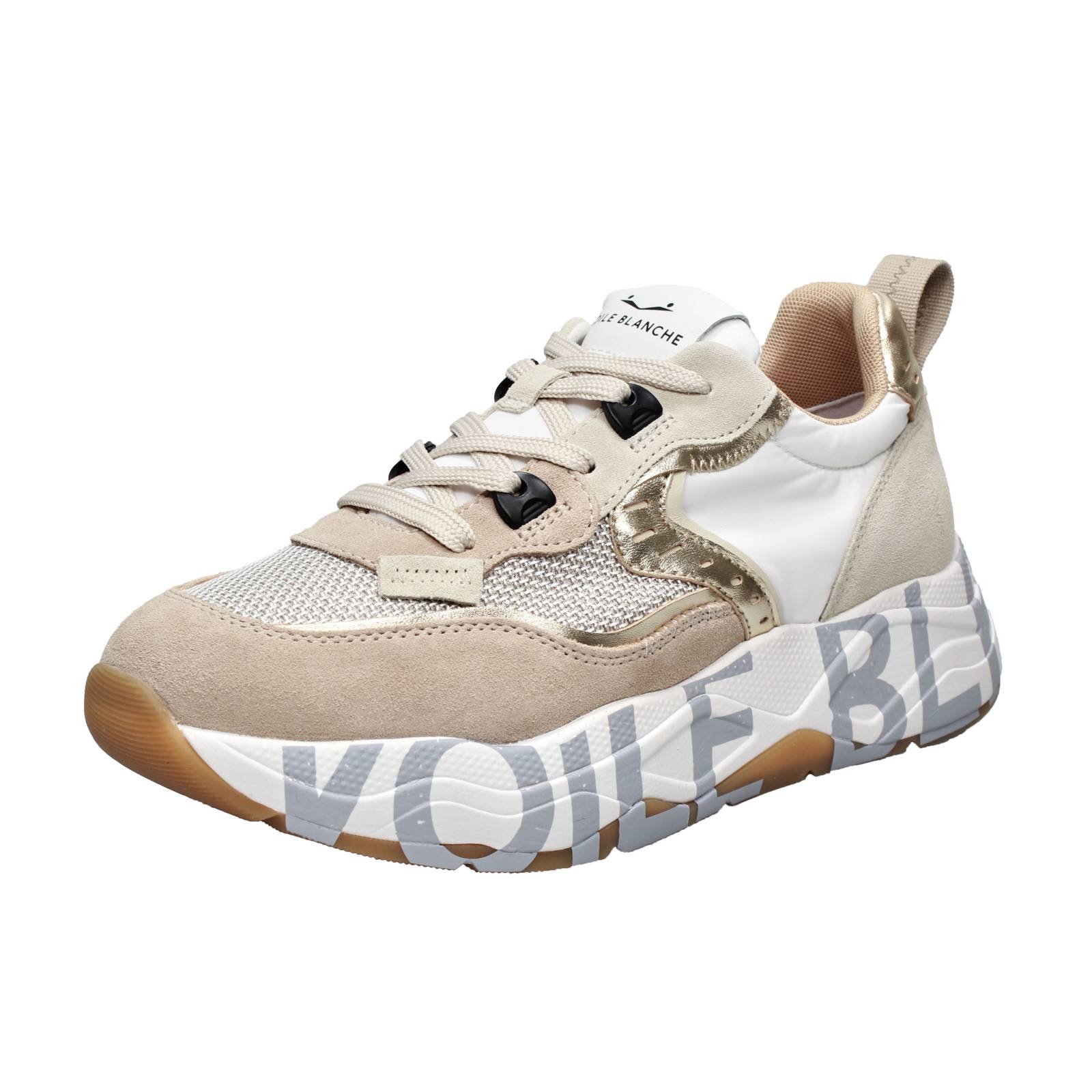 VOILE BLANCHE Club 105 - Plateau-Sneakers aus Wildleder Damen beige