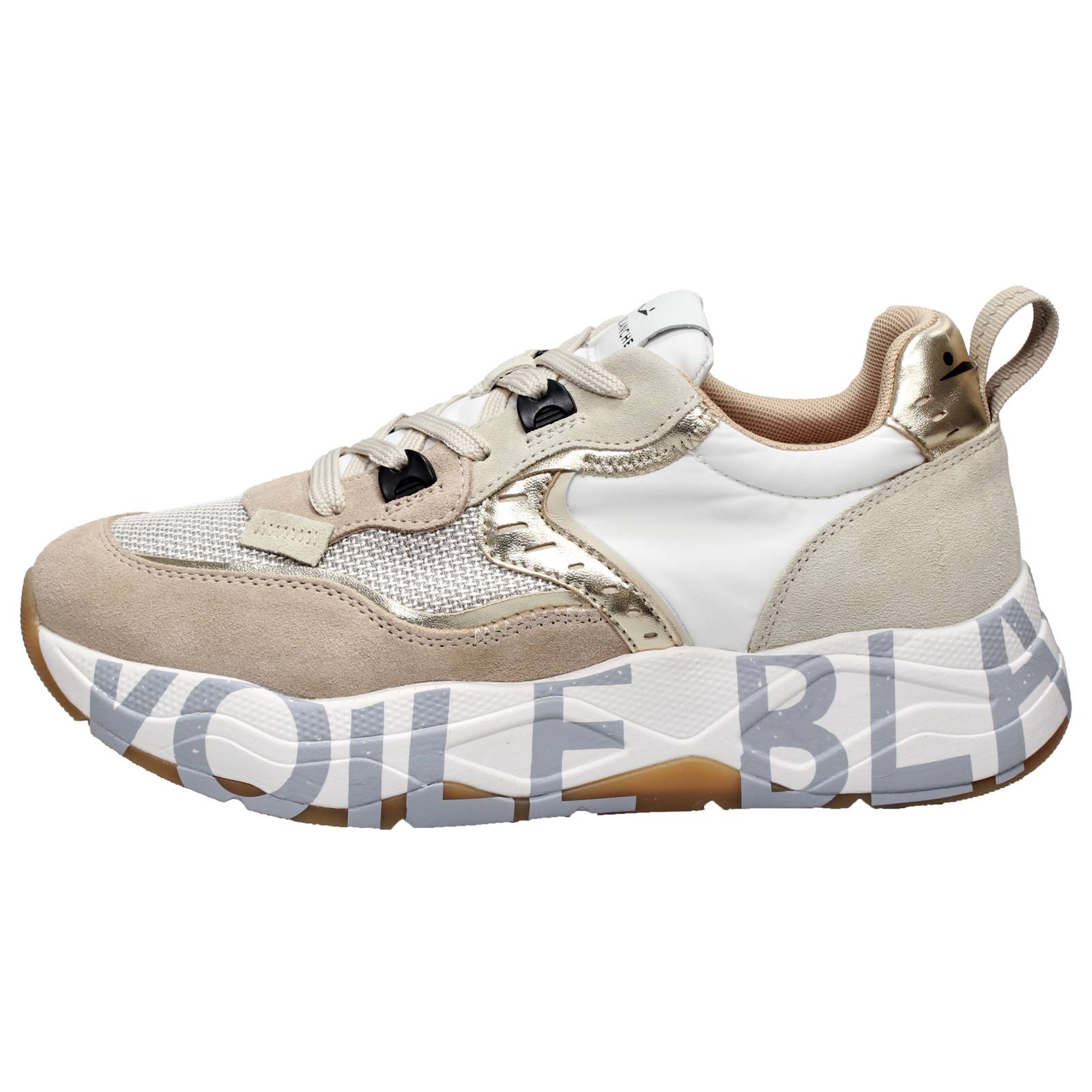 VOILE BLANCHE Club 105 - Sneakers platform in Suede Donna beige Foto 3