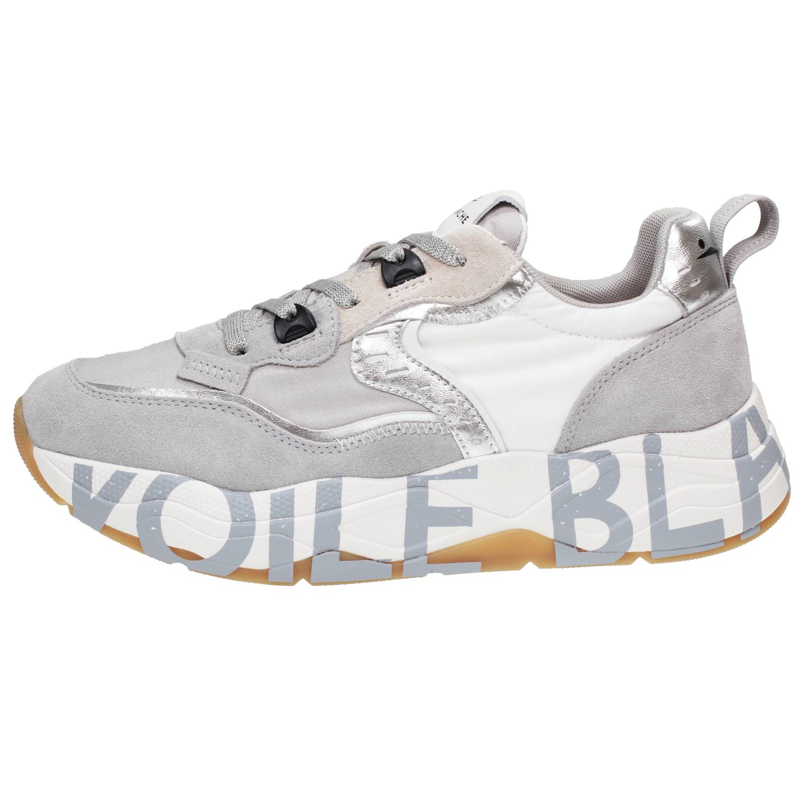 VOILE BLANCHE Club 105 - Sneakers platform in Suede Donna grigio Foto 3