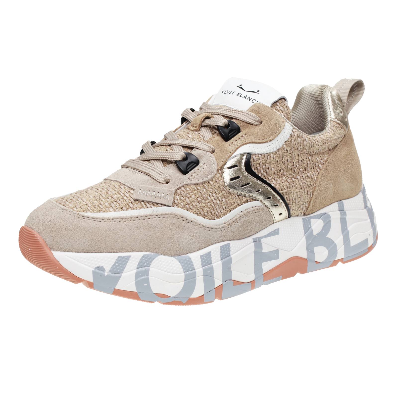 VOILE BLANCHE Club 105 - Plateau-Sneakers aus Wildleder Damen sandfarben