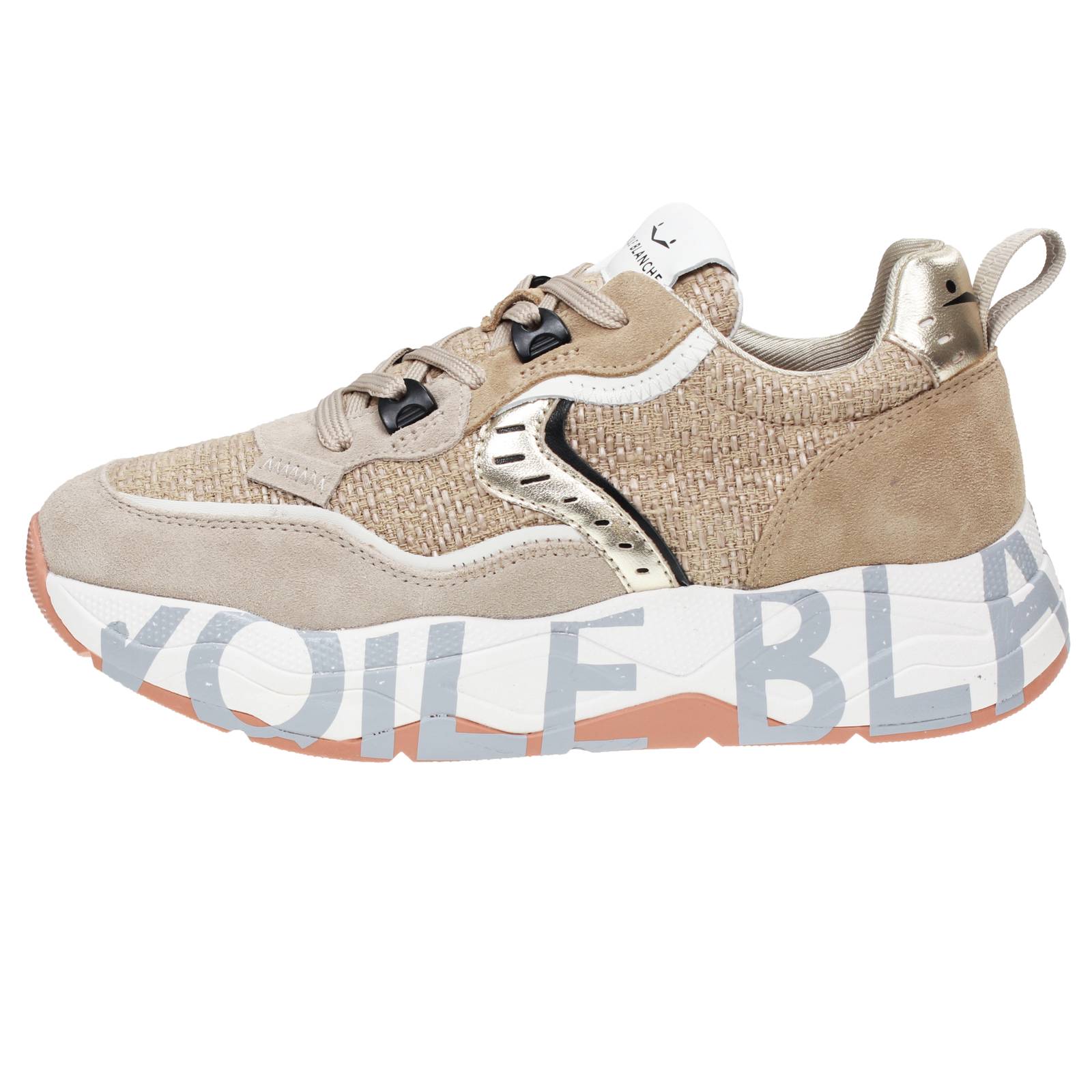 VOILE BLANCHE Club 105 - Sneakers platform in Suede Donna sabbia Foto 3
