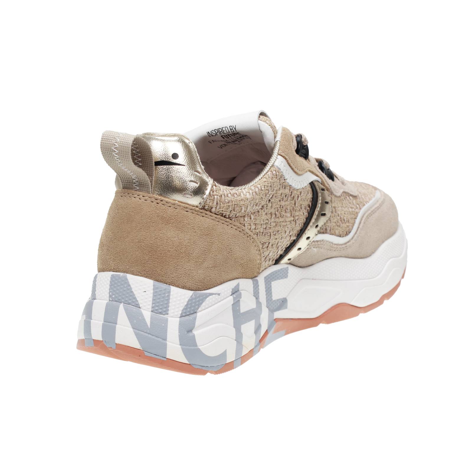 VOILE BLANCHE Club 105 - Sneakers platform in Suede Donna sabbia Foto 4