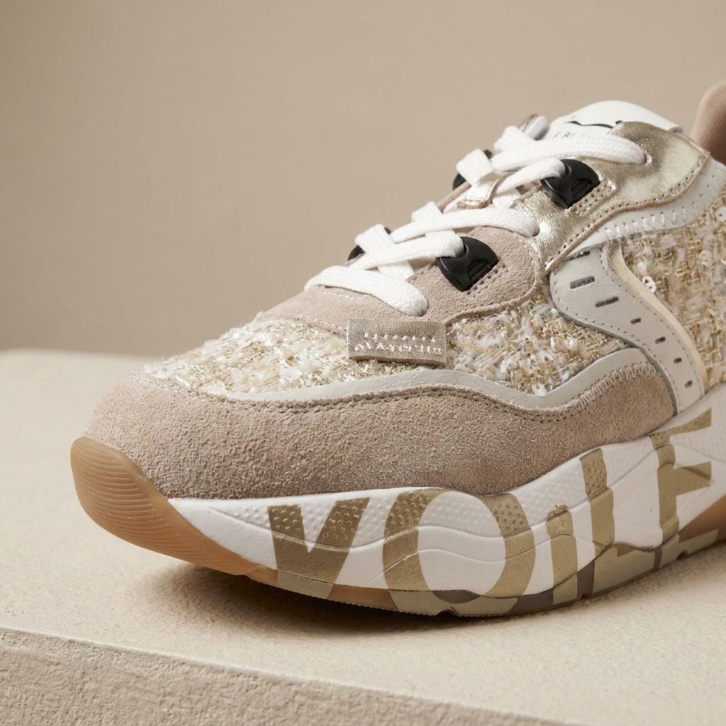 VOILE BLANCHE Club 105 - Sneakers Platform in Pelle Donna beige Foto 5