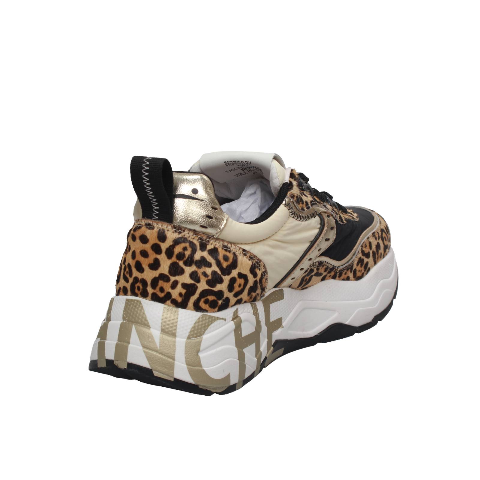 VOILE BLANCHE Club 105 - Sneakers Platform in Pelle Donna sabbia Foto 6