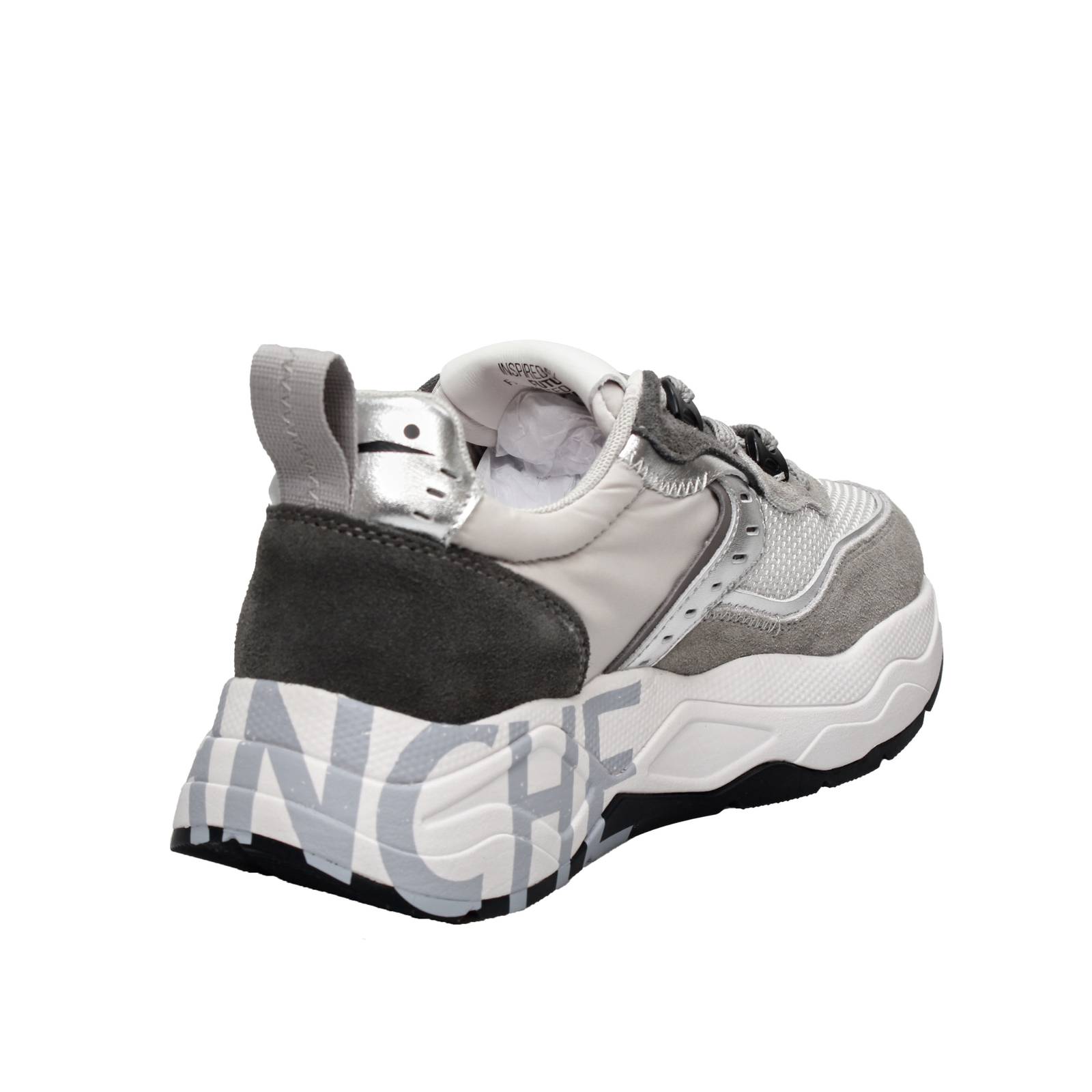 VOILE BLANCHE Club 105 - Sneakers Platform in Pelle Donna argento Foto 6