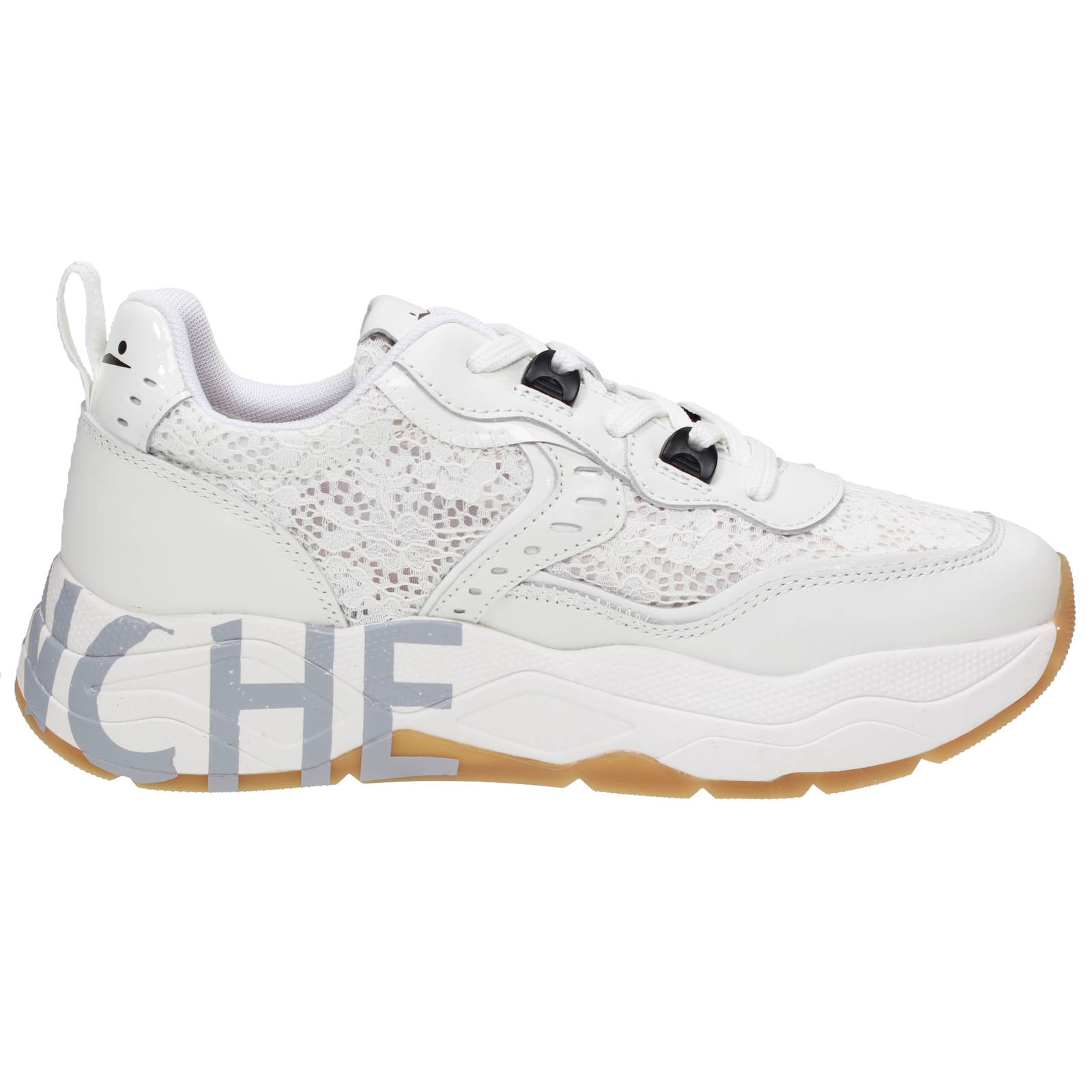 VOILE BLANCHE Club 105 - Sneakers Platform in Pelle Donna bianco Foto 3