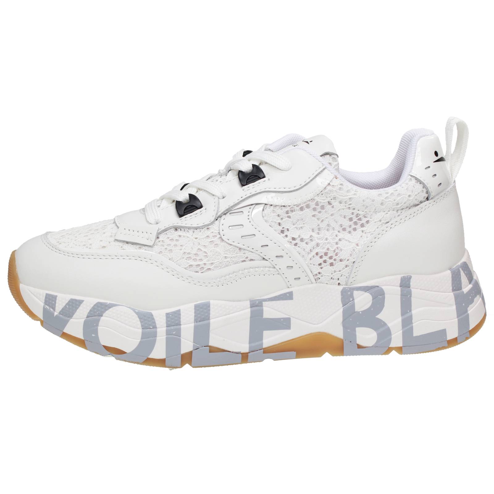 VOILE BLANCHE Club 105 - Sneakers Platform in Pelle Donna bianco Foto 4