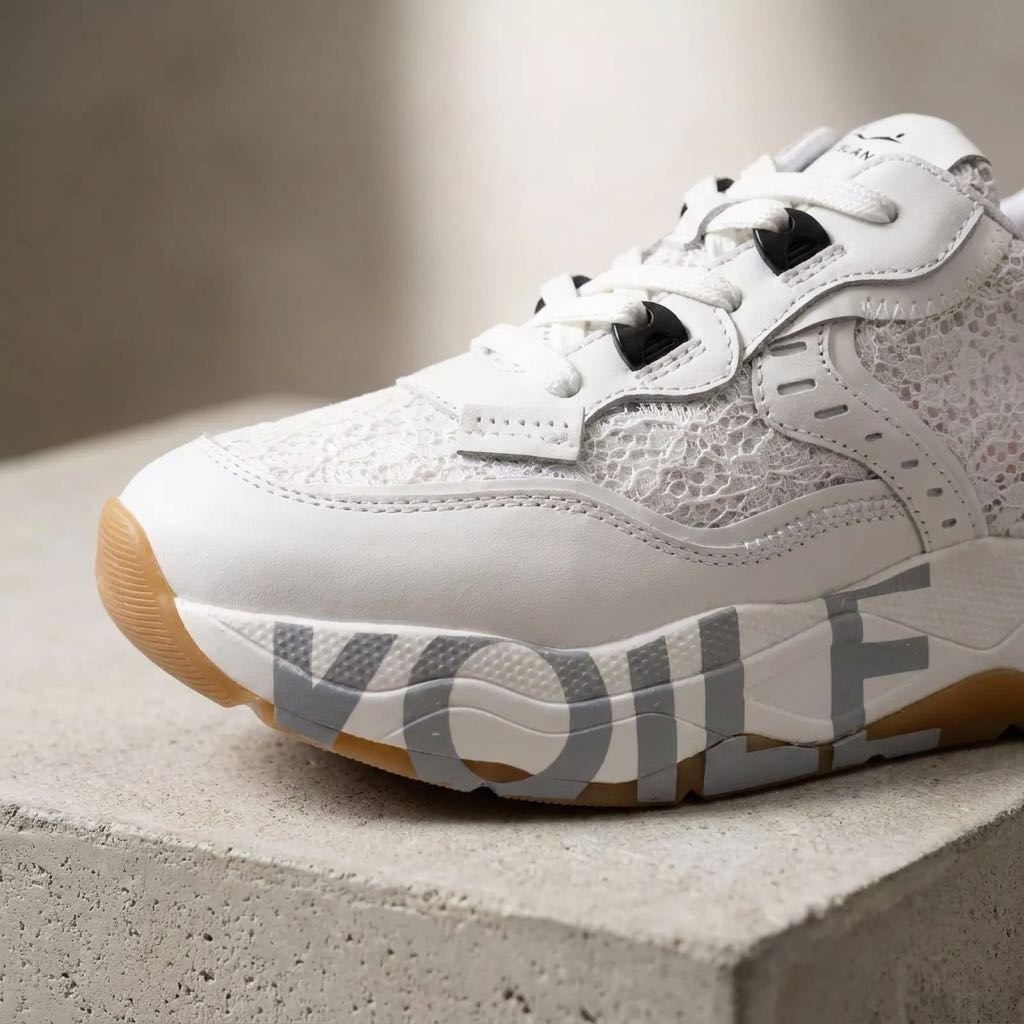 VOILE BLANCHE Club 105 - Sneakers Platform in Pelle Donna bianco Foto 5