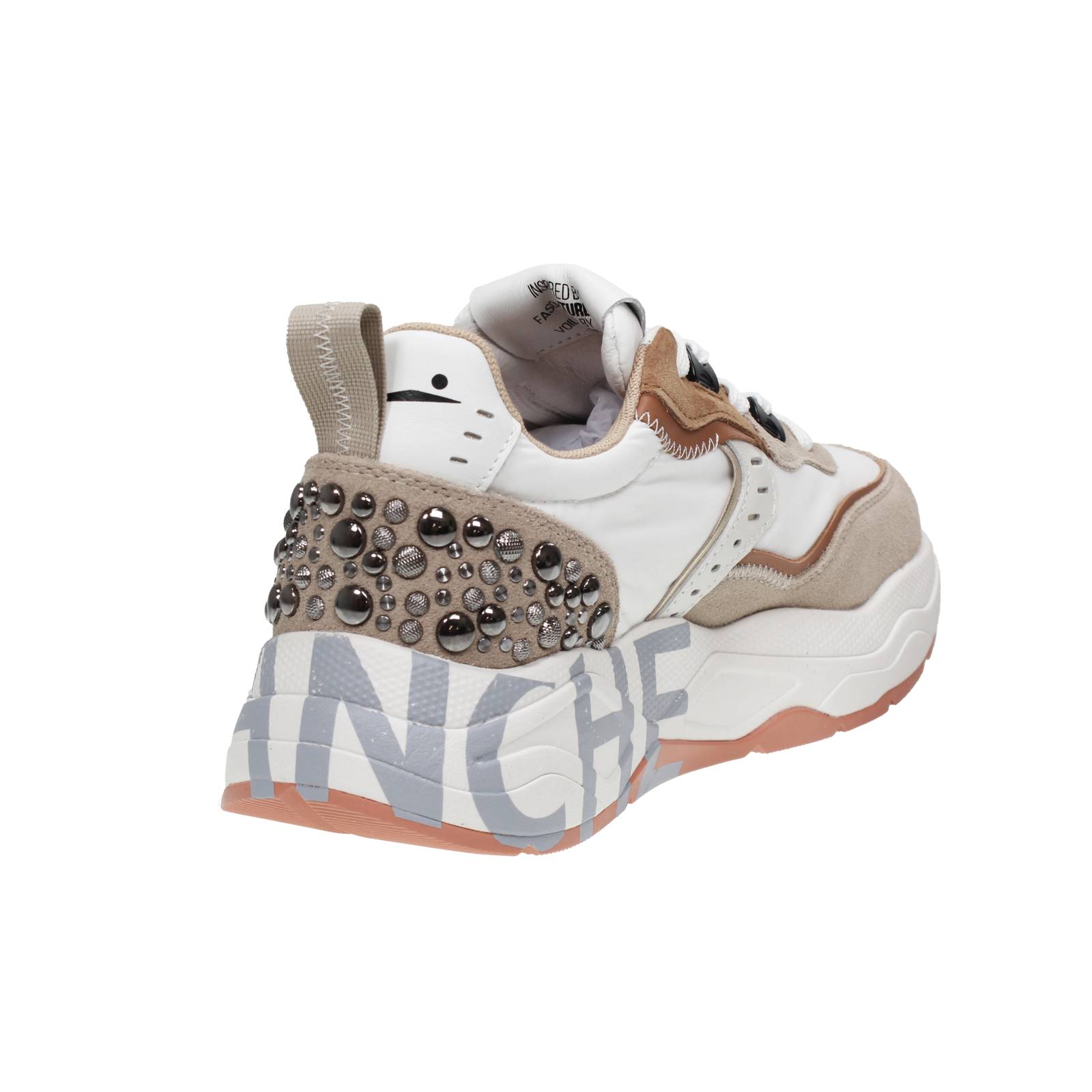 VOILE BLANCHE Club 105 - Sneakers Platform in Pelle Donna beige Foto 6