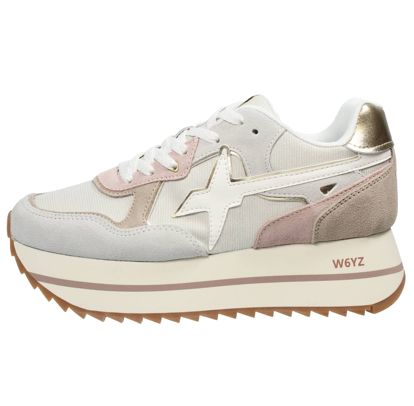 W6YZ Wizz Deva - Sneakers en tissu et paillettes Femme blanc Photo 3