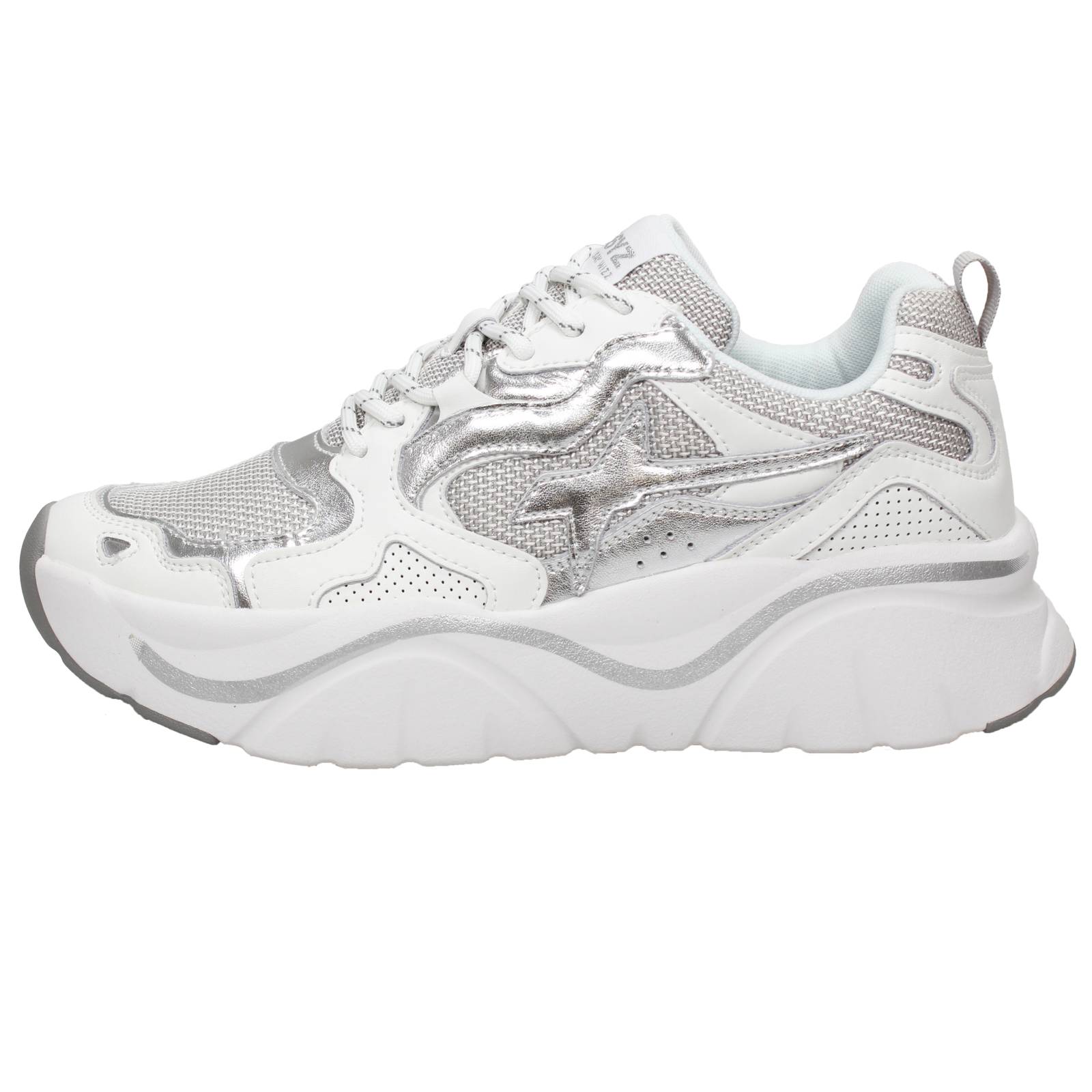 W6YZ Mia - Sneakers in Pelle e mesh Donna bianco Foto 3