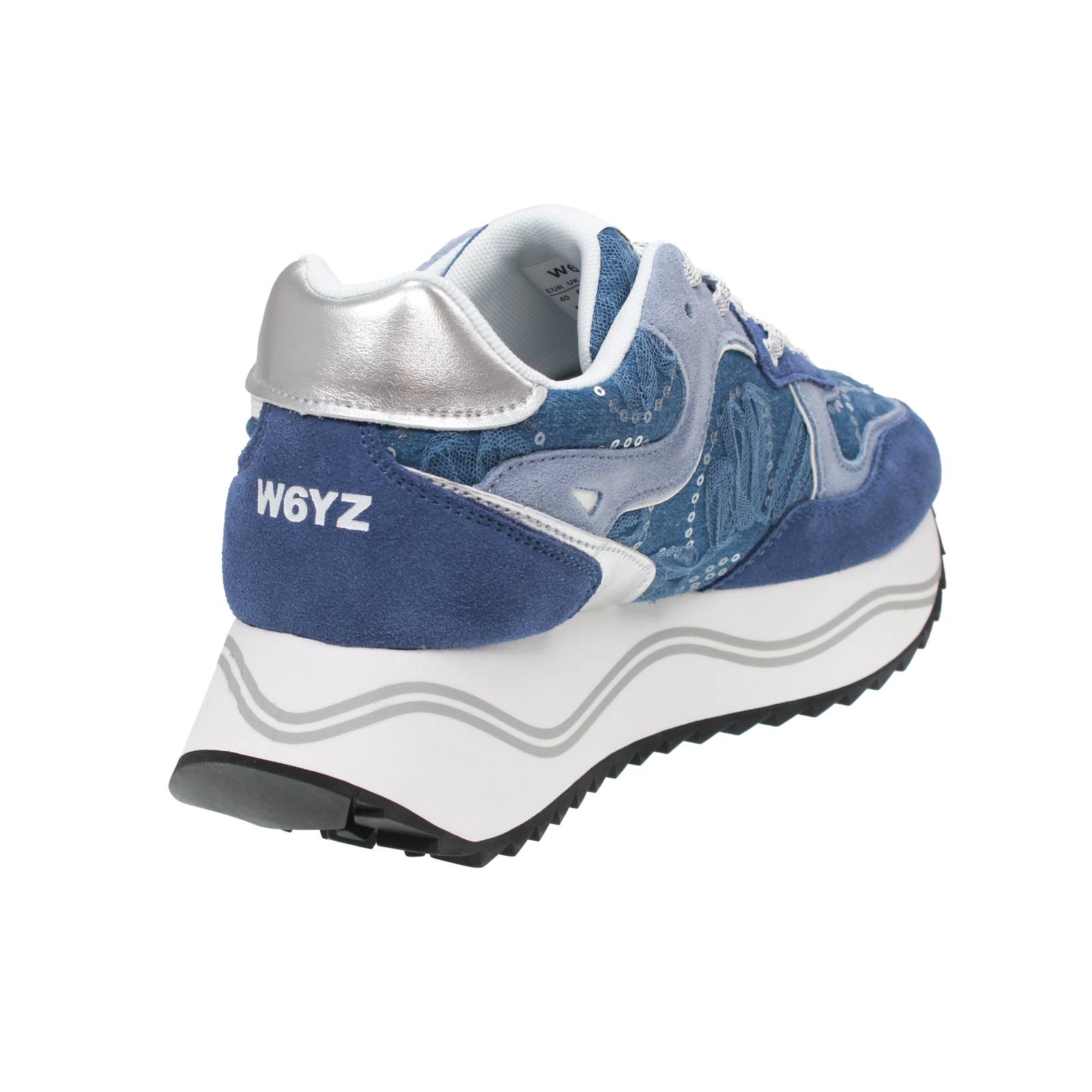 W6YZ Dewa - Sneakers à plateforme en daim Femme bleu Photo 4