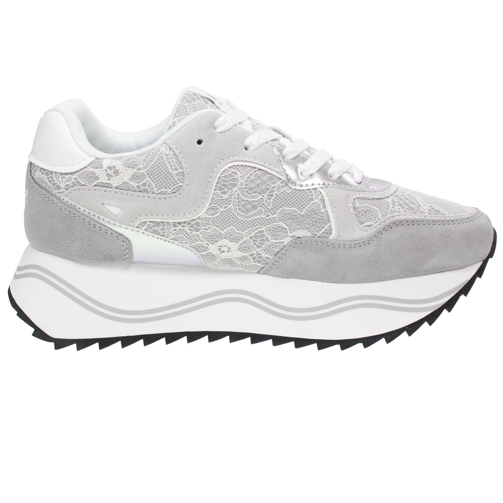W6YZ Dewa - Sneakers à plateforme en daim Femme gris Photo 2