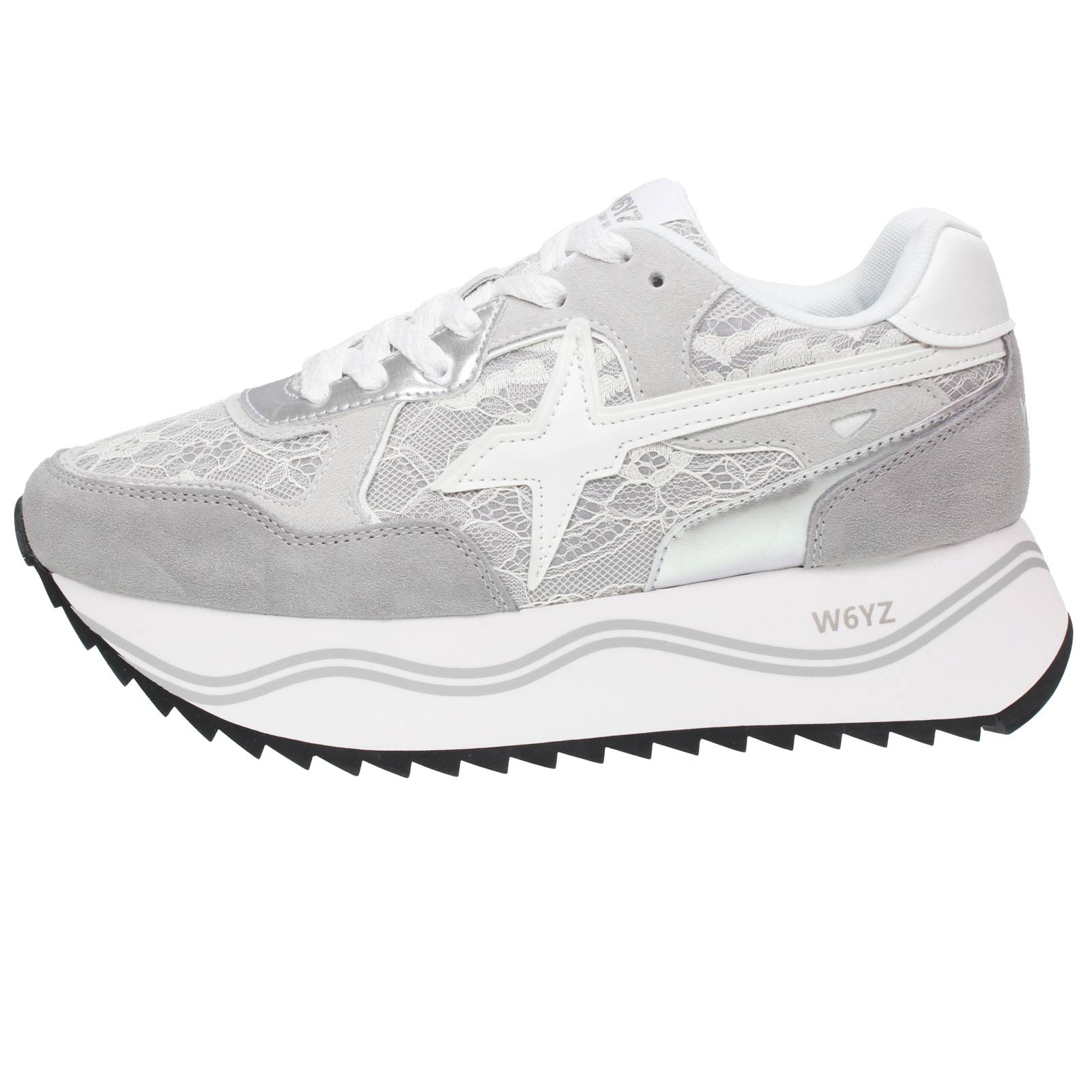 W6YZ Dewa - Sneakers à plateforme en daim Femme gris Photo 3