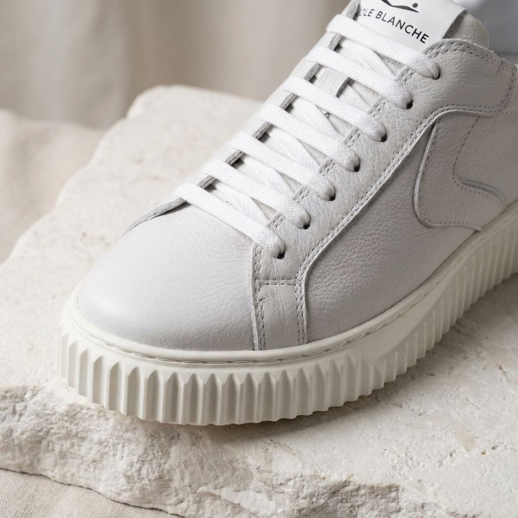 VOILE BLANCHE Lipari - Sneakers platform in Pelle Donna bianco Foto 5
