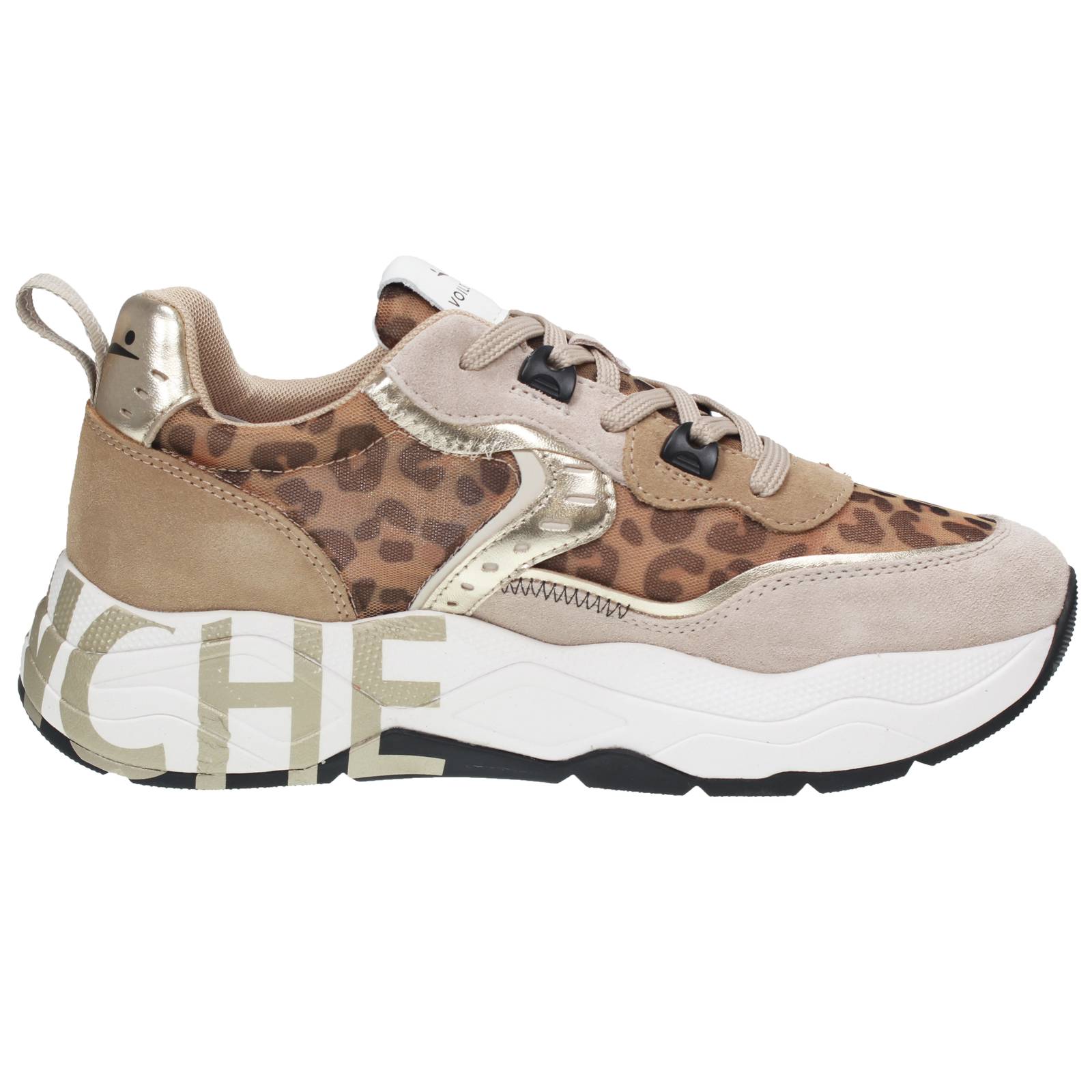 VOILE BLANCHE Club 105 - Sneakers platform in Suede Donna sabbia Foto 2