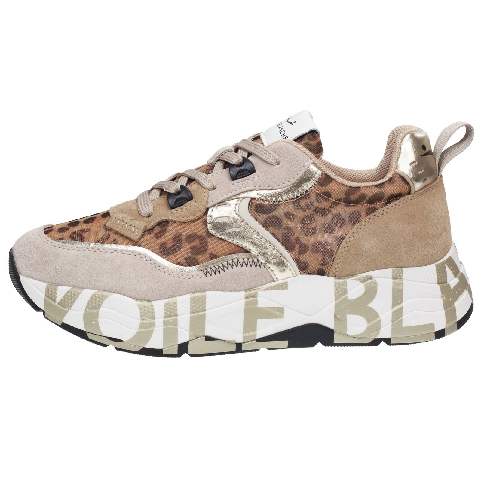 VOILE BLANCHE Club 105 - Sneakers platform in Suede Donna sabbia Foto 3