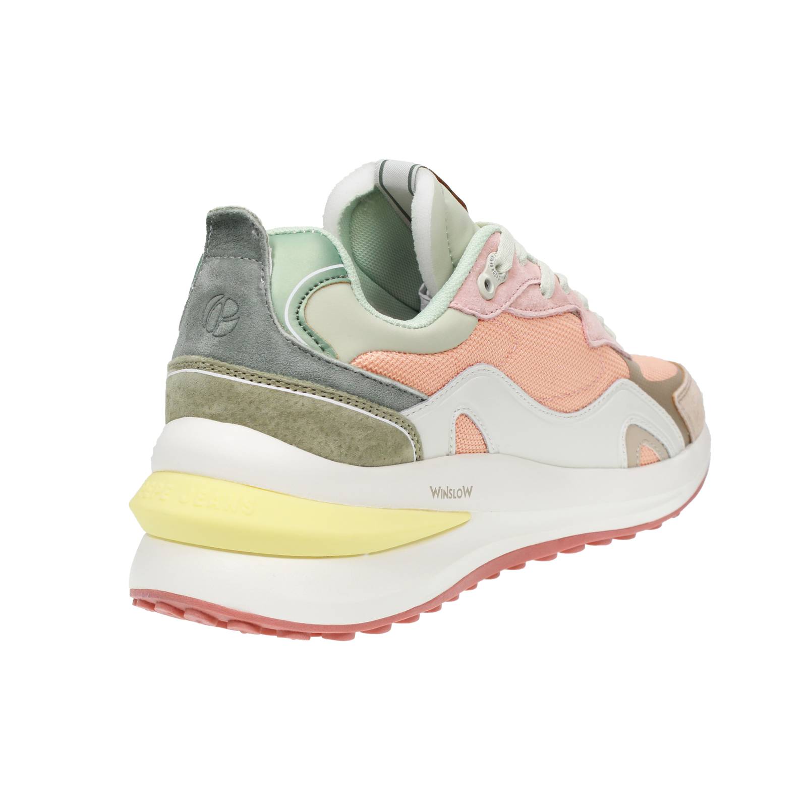 PEPE JEANS Winslow Young - Sneakers en cuir avec semelle compensée Femme beige Photo 4