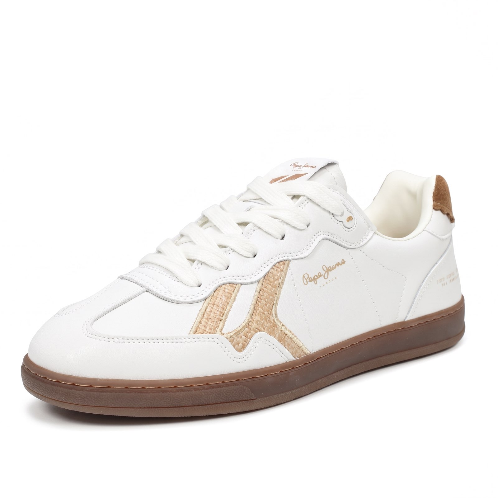 PEPE JEANS Ball Selec - Sneakers basses en cuir Femme blanc