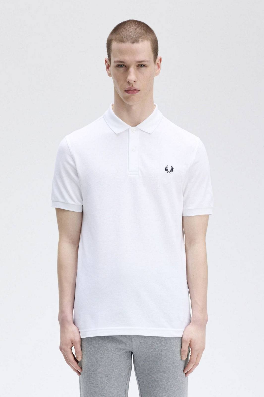 FRED PERRY Pique Short Sleeve Polo Man white Photo 3