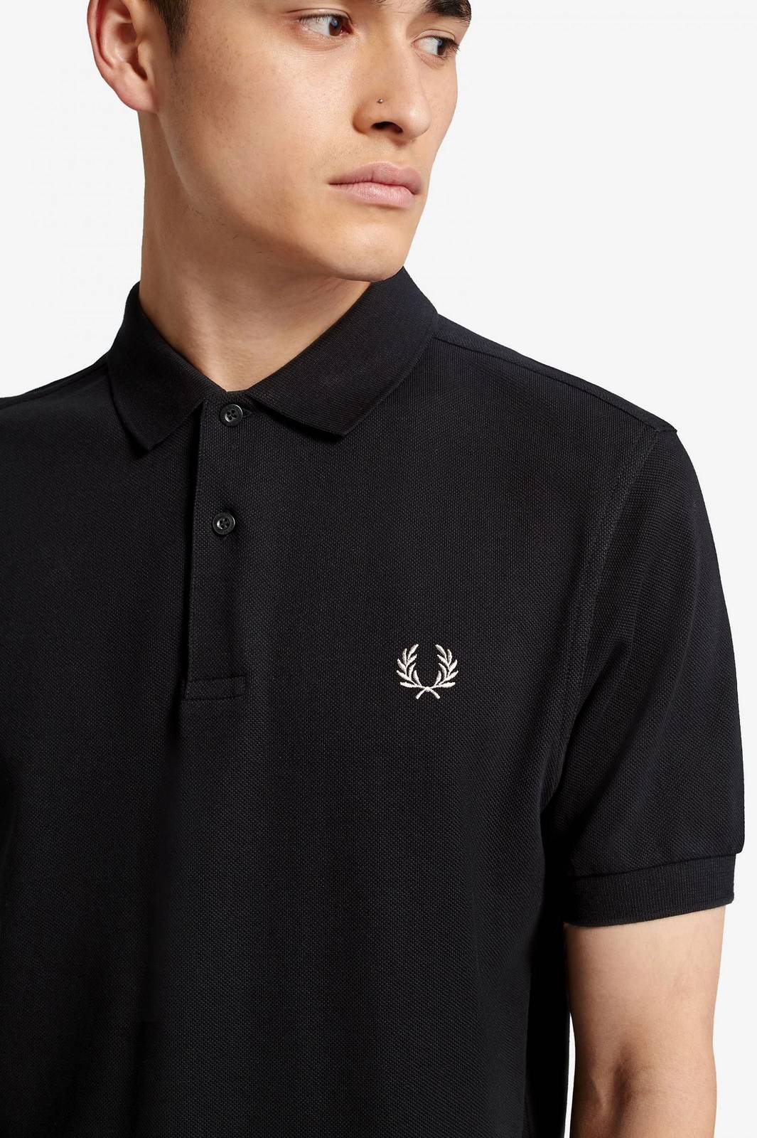 FRED PERRY Pique Short Sleeve Polo Man black Photo 2