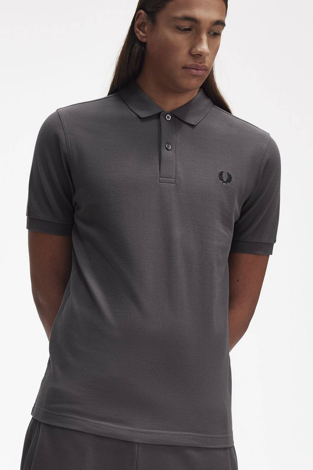 FRED PERRY Pique Short Sleeve Polo Man grey Photo 2