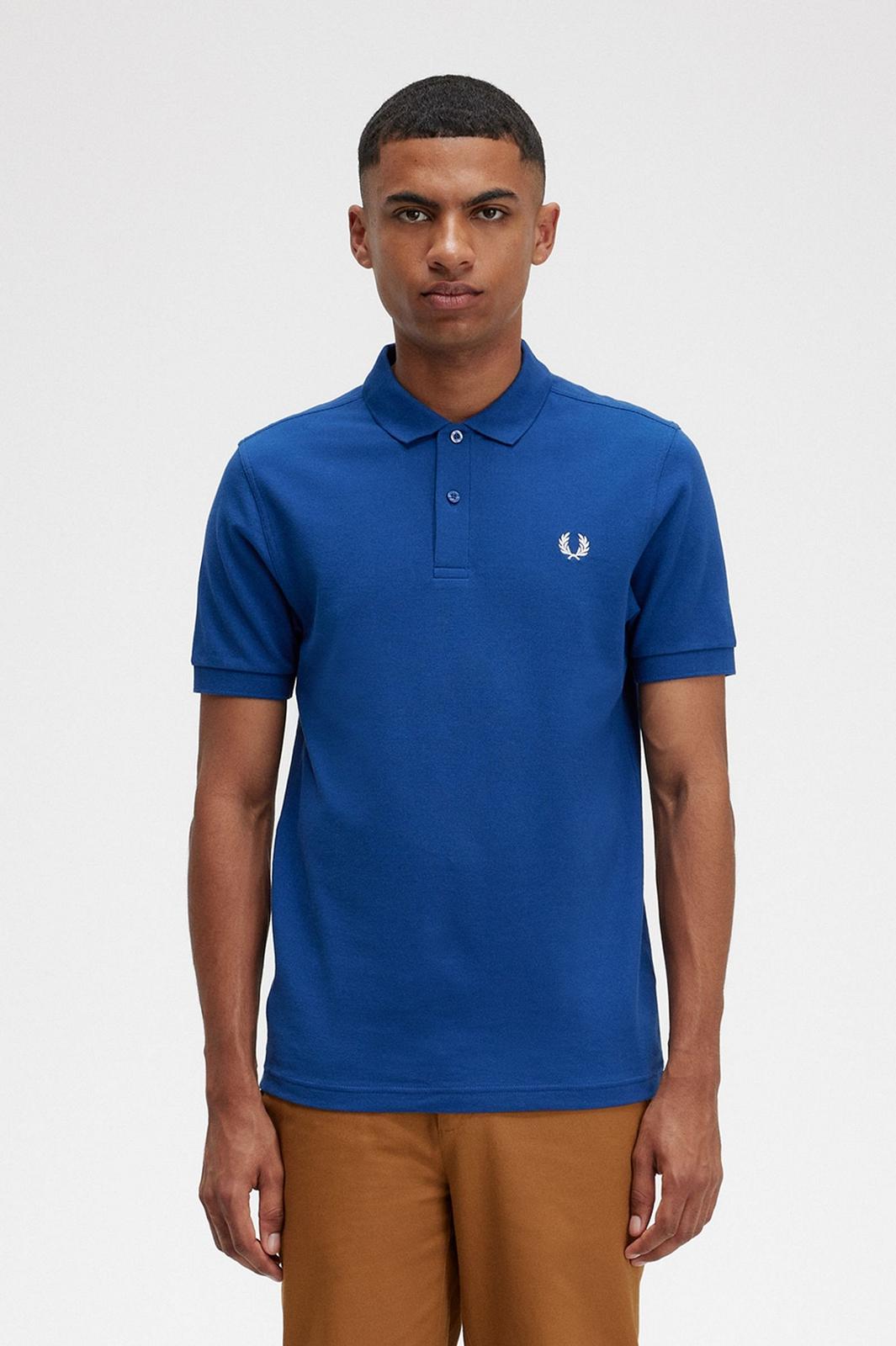 FRED PERRY Pique Short Sleeve Polo Man blue Photo 2