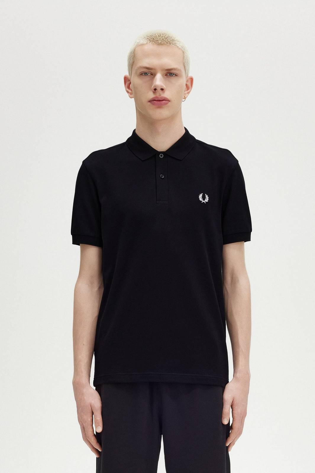 FRED PERRY Pique Short Sleeve Polo Man black Photo 2
