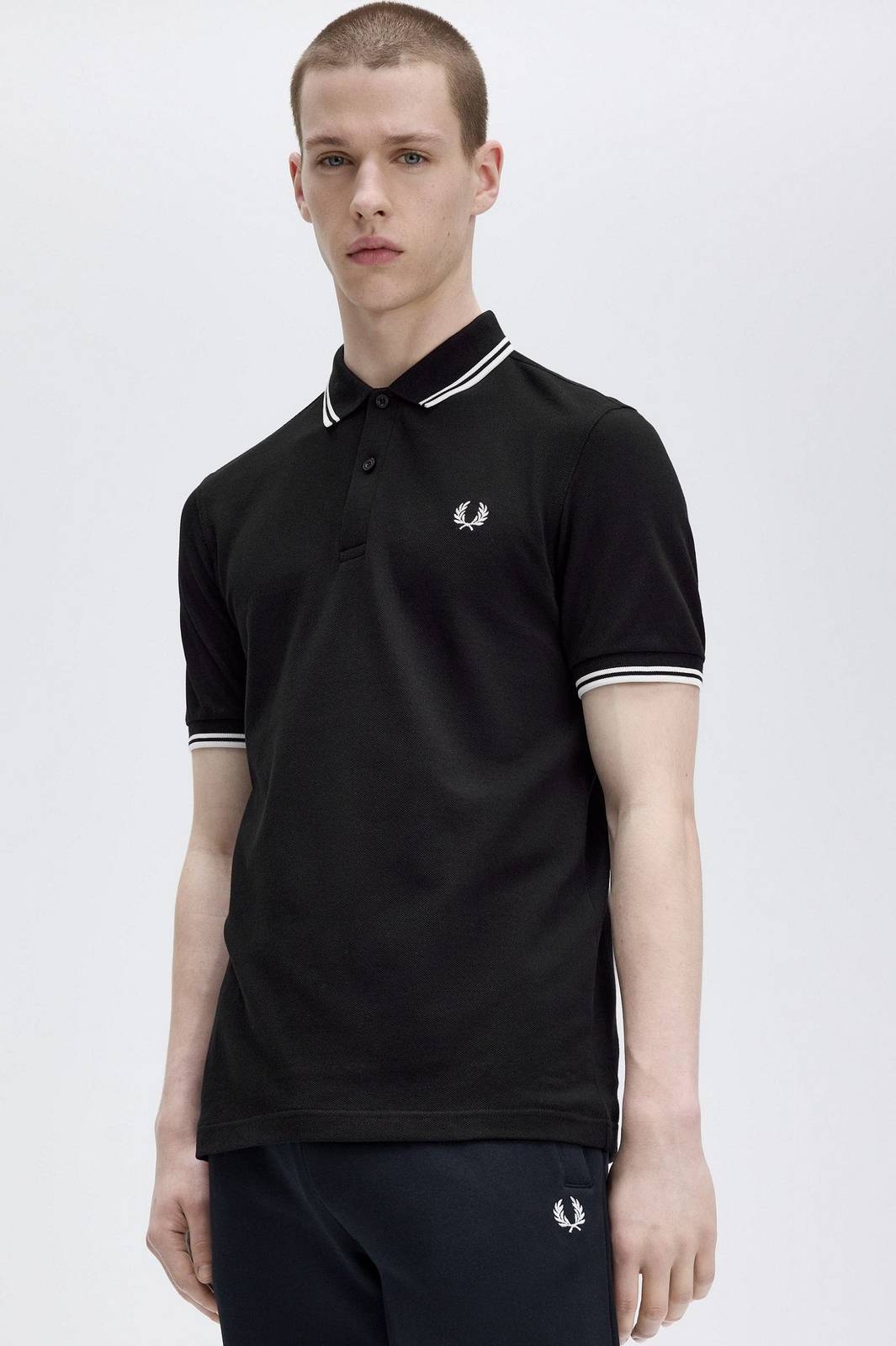 FRED PERRY Slim Fit Short Sleeve Polo Man black Photo 4