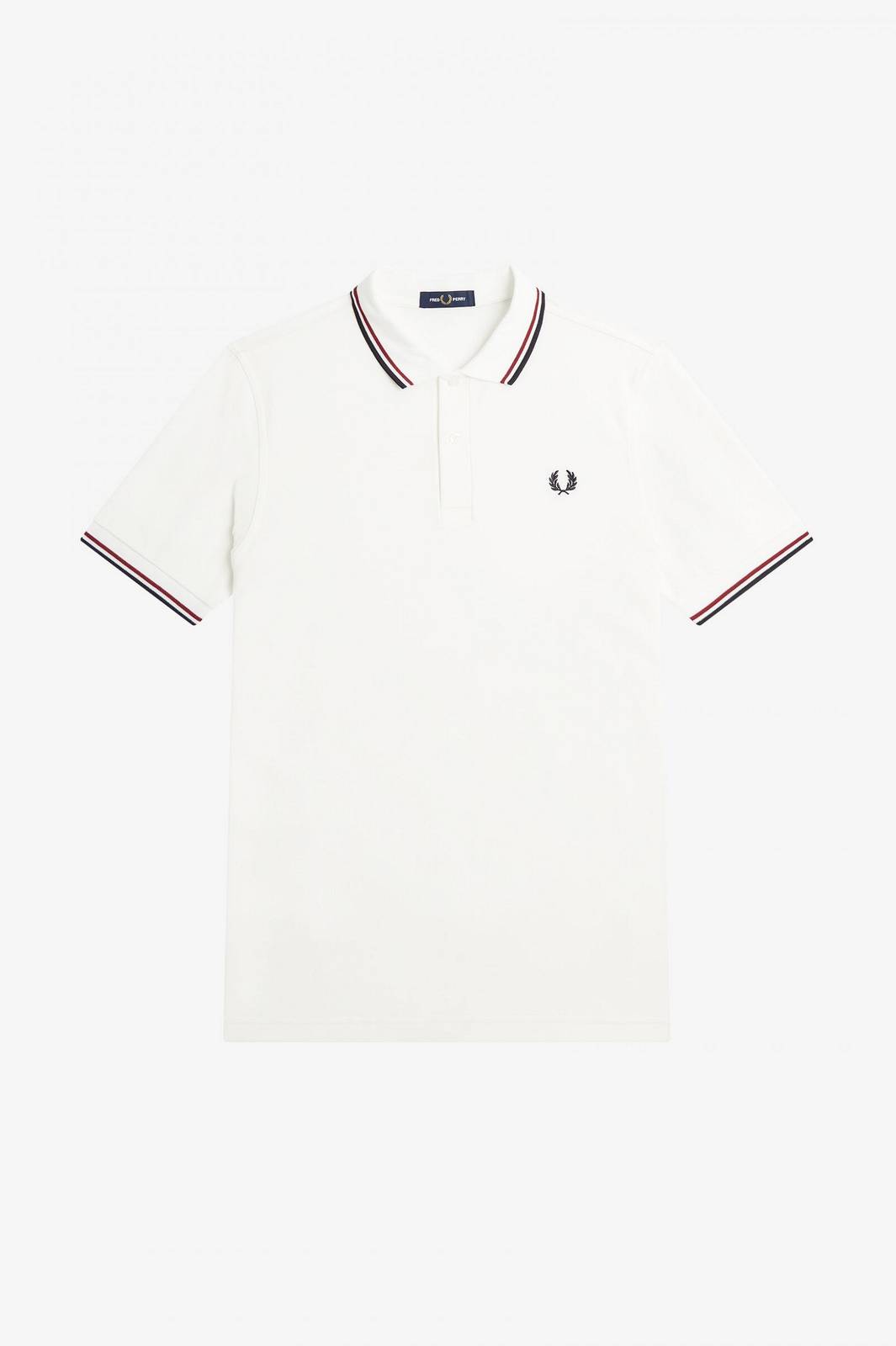 FRED PERRY Slim Fit Short Sleeve Polo Man white