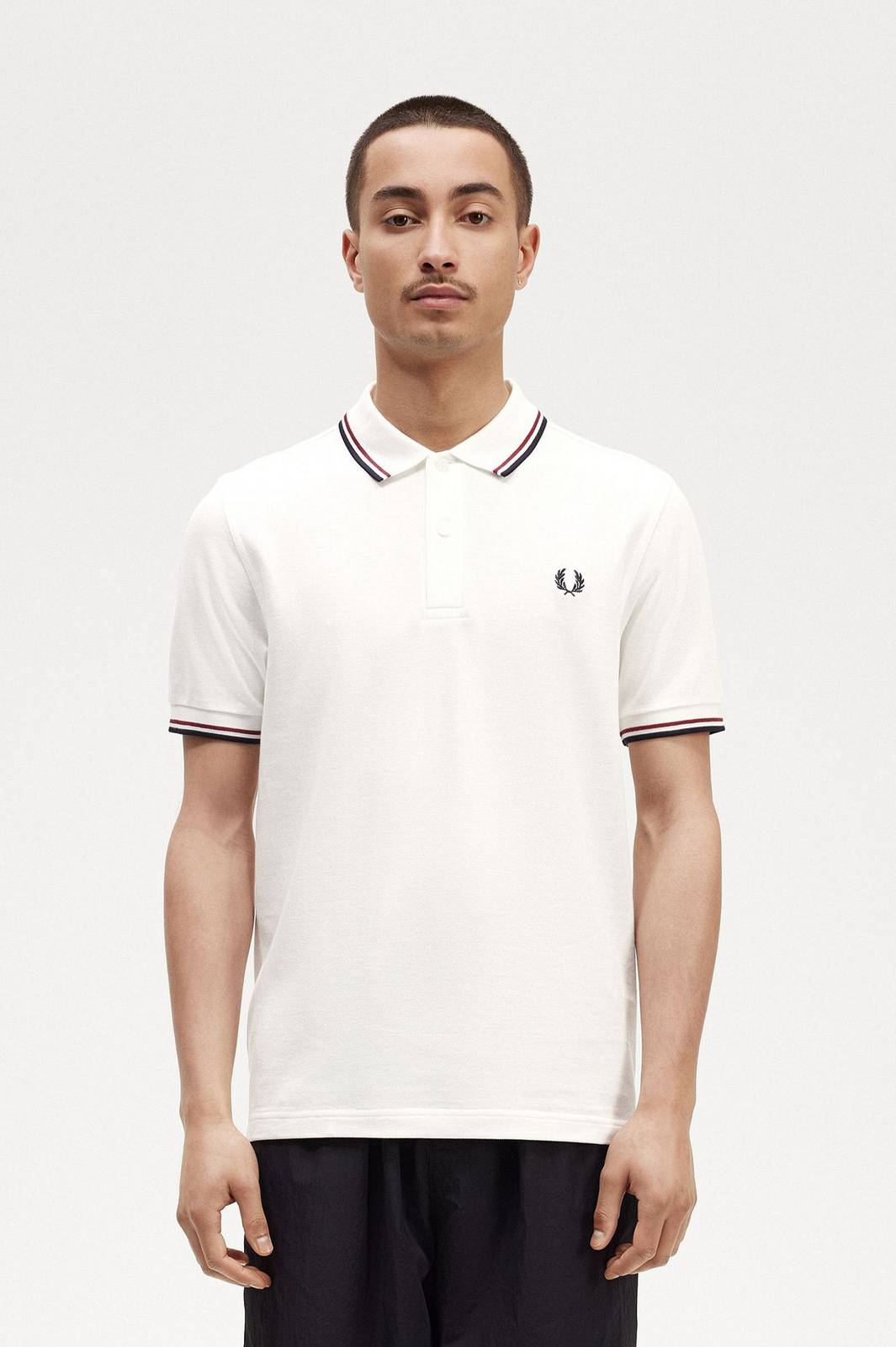 FRED PERRY Slim Fit Short Sleeve Polo Man white Photo 2