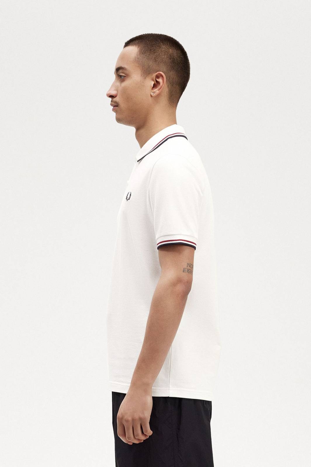 FRED PERRY Slim Fit Short Sleeve Polo Man white Photo 3
