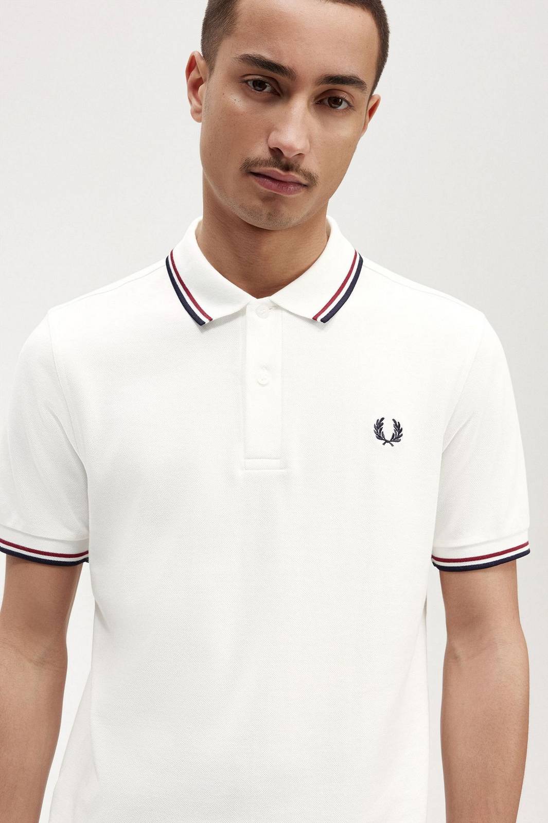 FRED PERRY Slim Fit Short Sleeve Polo Man white Photo 4