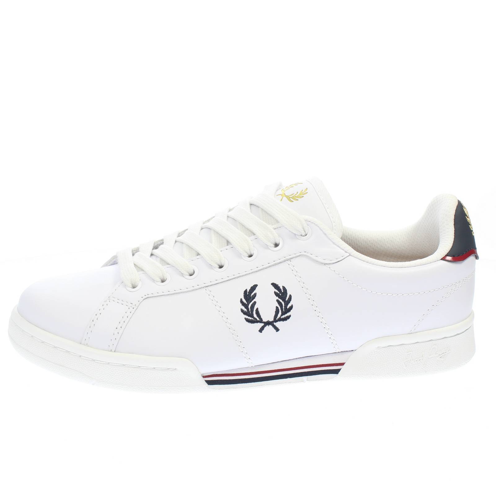 FRED PERRY Low Leather Sneakers Man white Photo 3