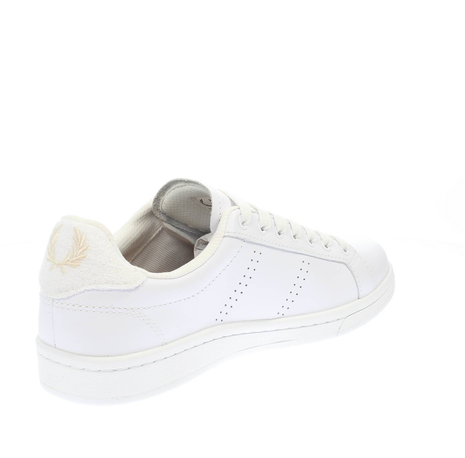 FRED PERRY Low Leather Sneakers Man white Photo 4