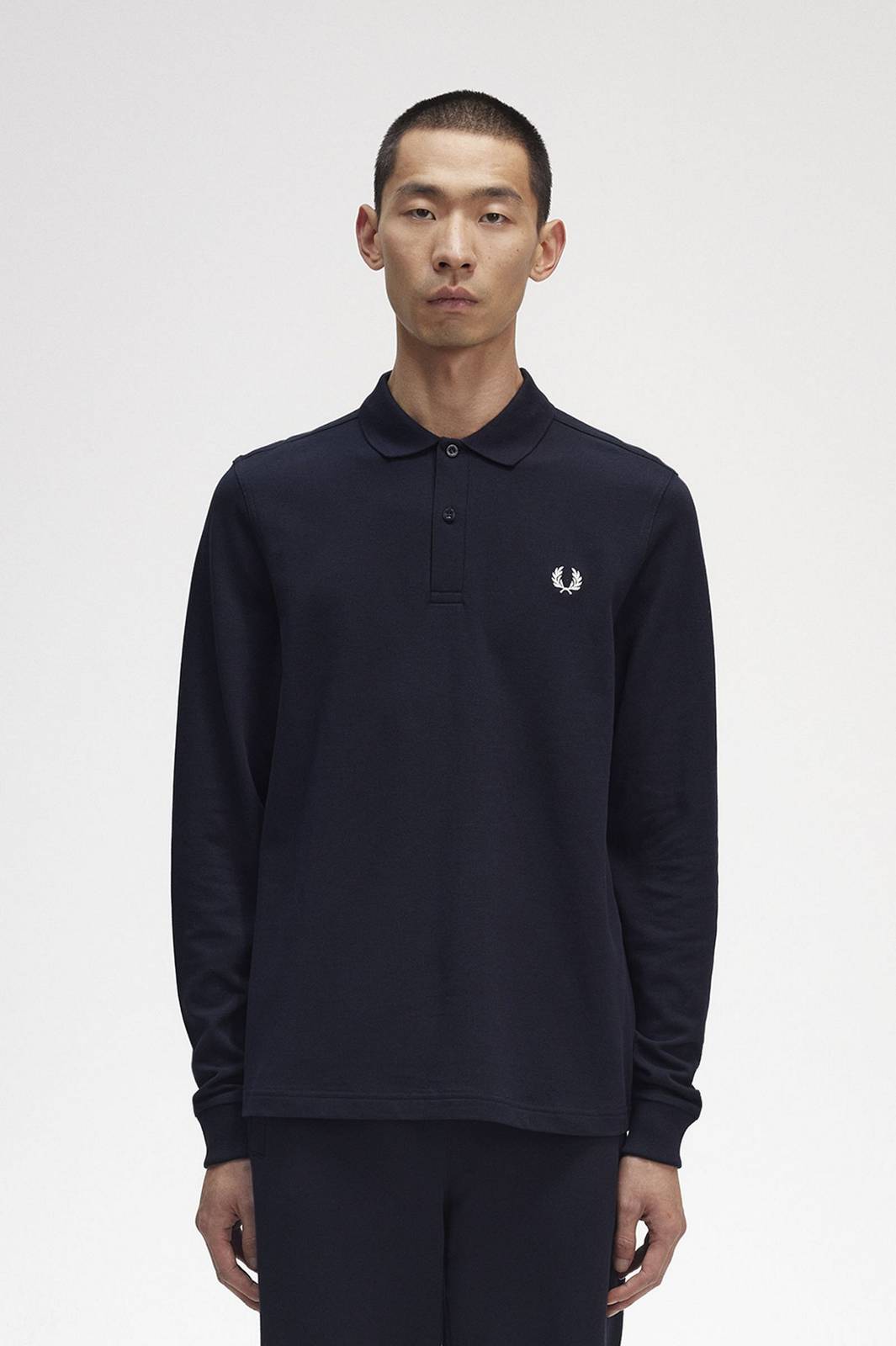 FRED PERRY Long Sleeve Pique Polo Man blue Photo 2