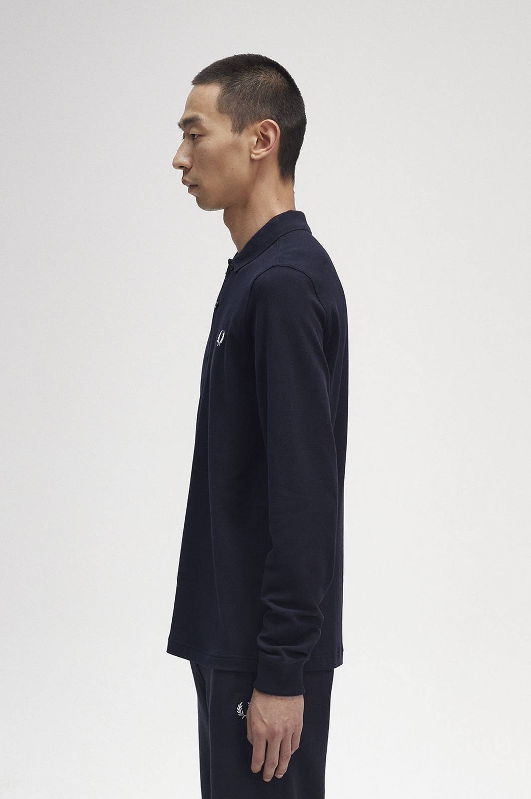 FRED PERRY Long Sleeve Pique Polo Man blue Photo 3