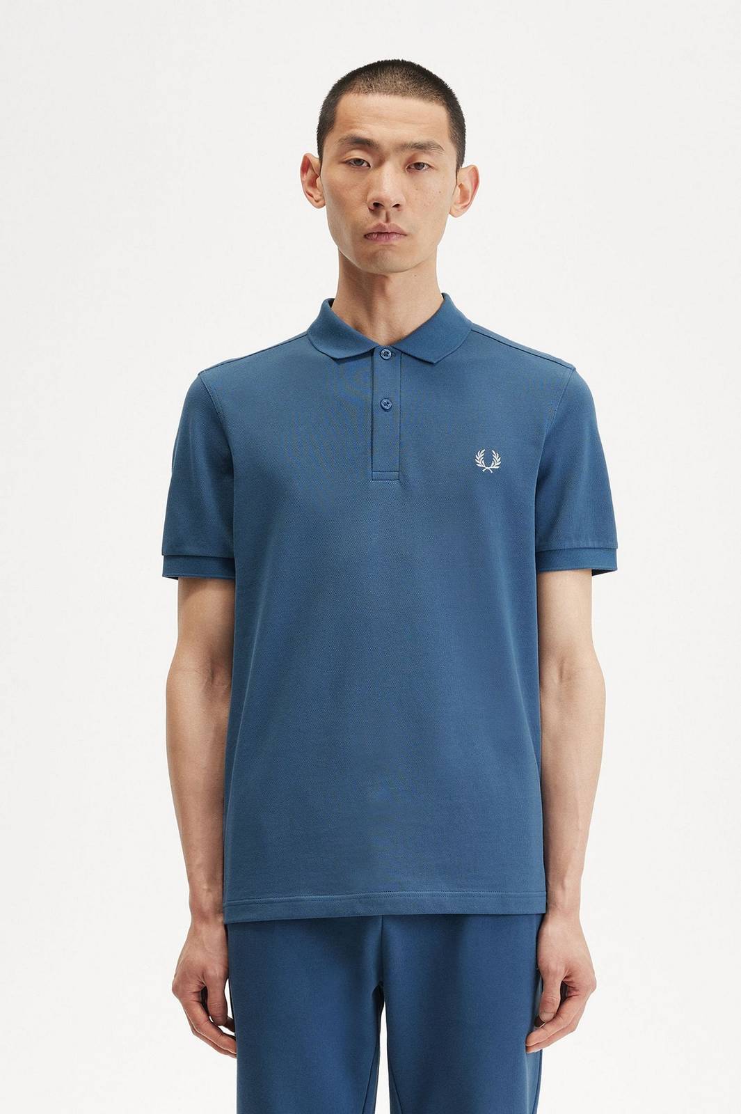 FRED PERRY Pique Short Sleeve Polo Man blue Photo 2